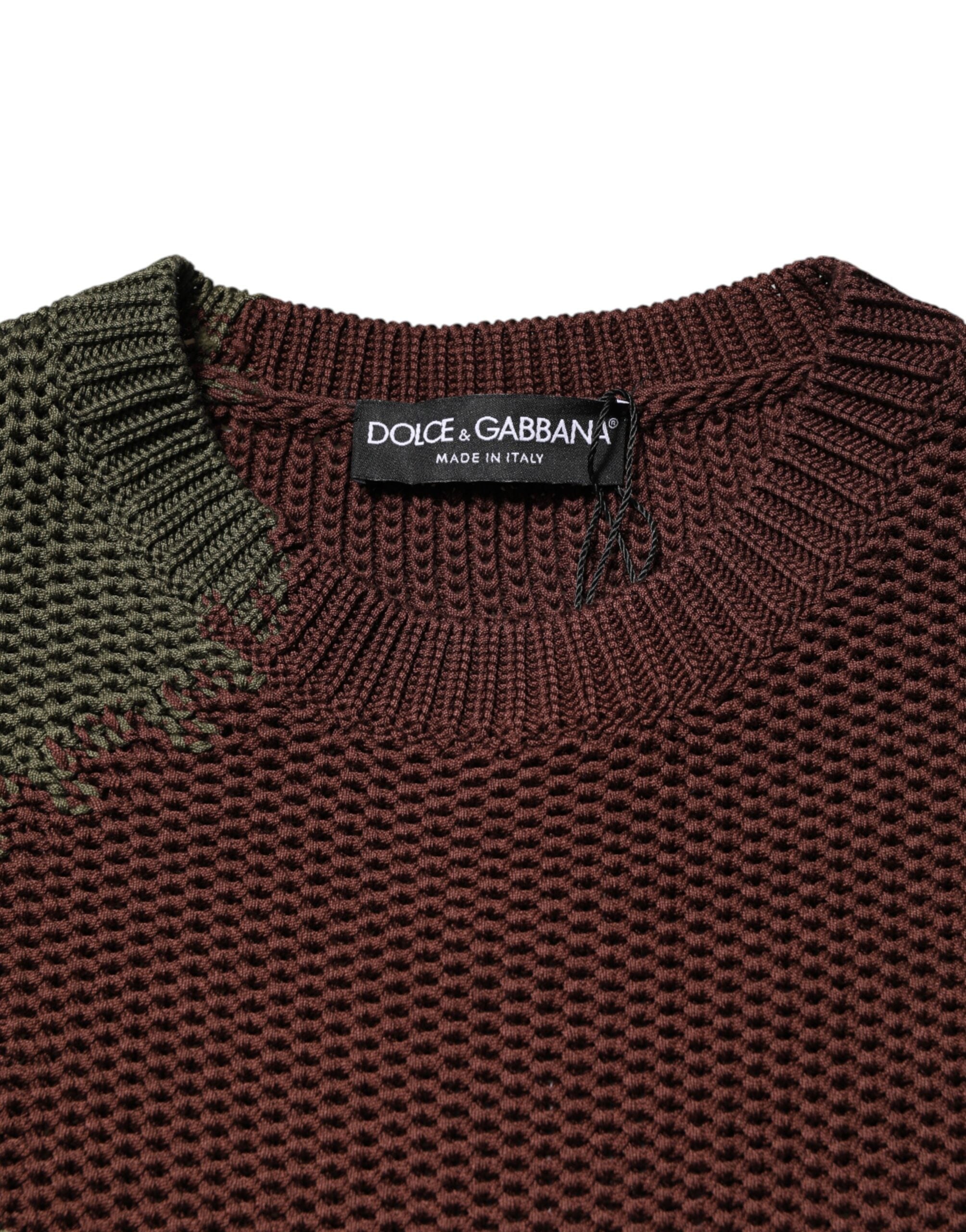 Multicolor Cotton Abstract Men Pullover Sweater - ventzia