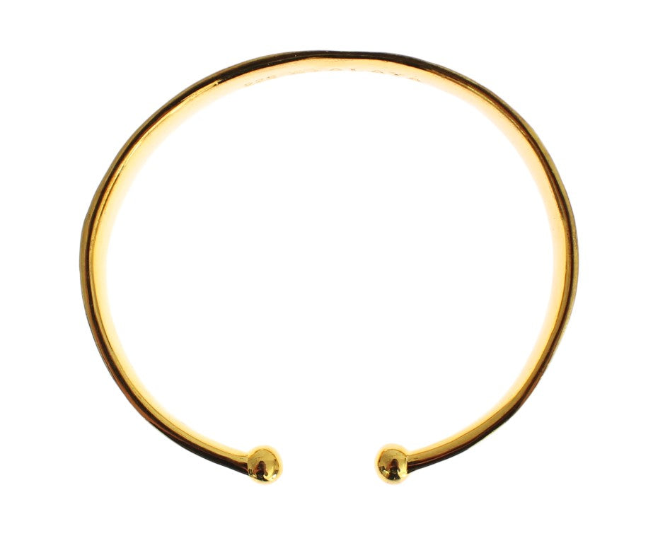 Elegant Gold Plated Silver CZ Bracelet - ventzia