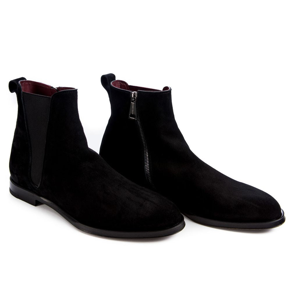 Black Calfskin Boot - ventzia