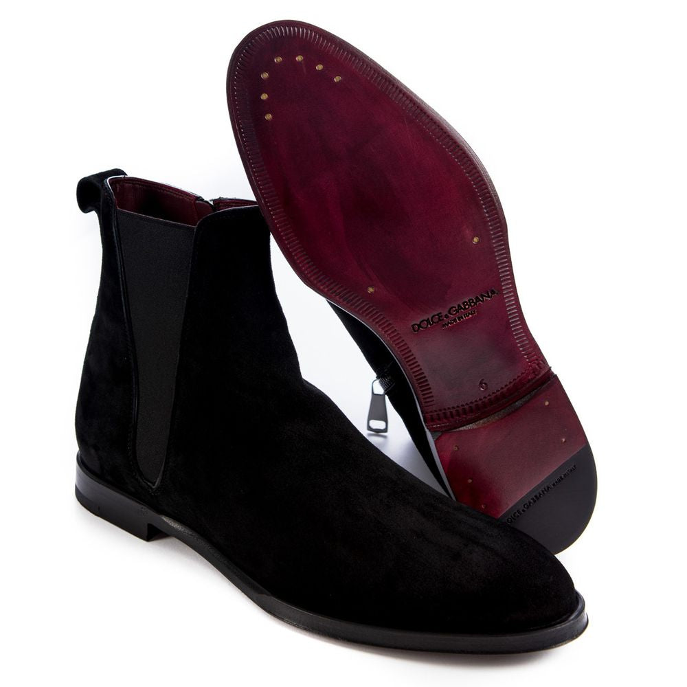 Black Calfskin Boot - ventzia