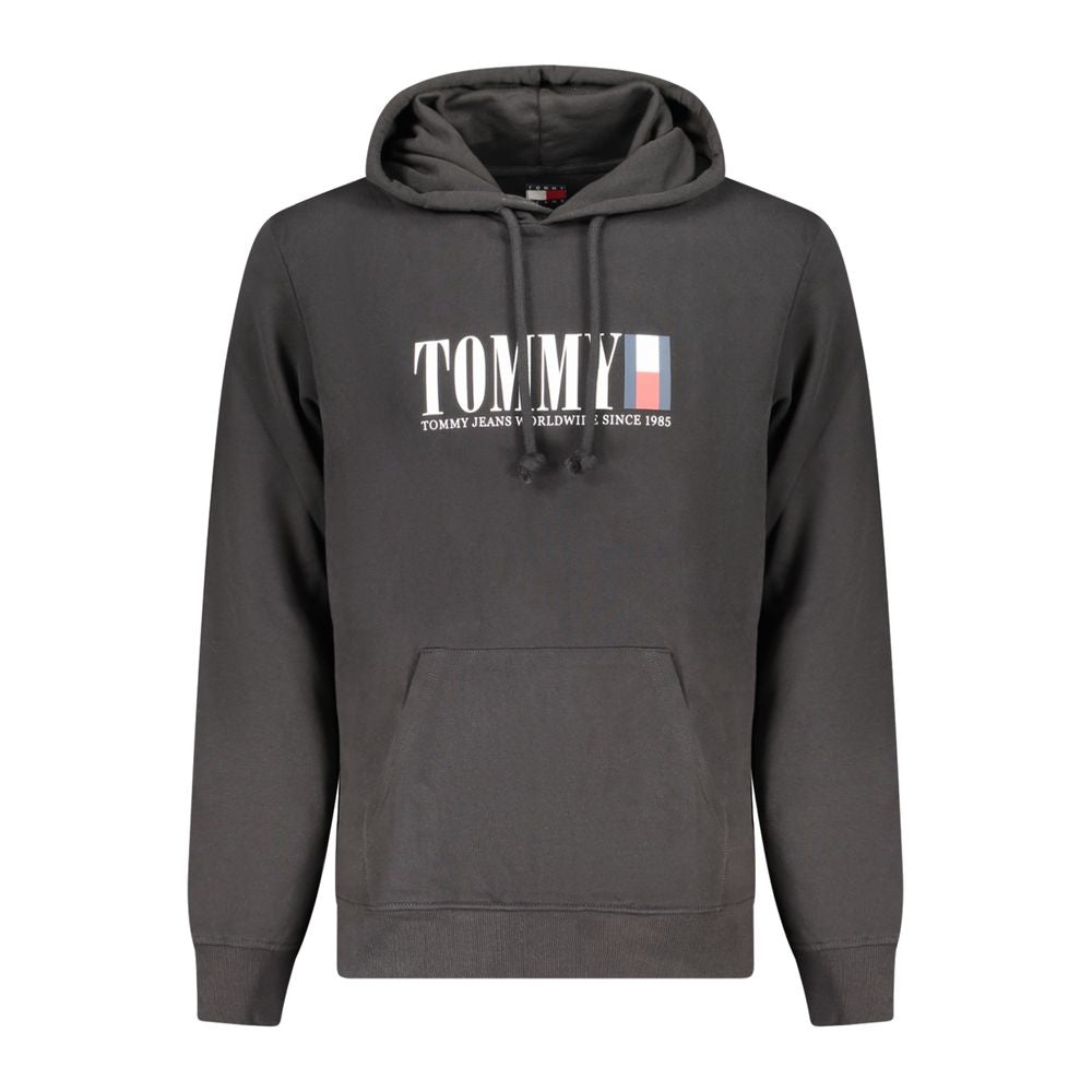 Black Cotton Men's Hoodie - ventzia