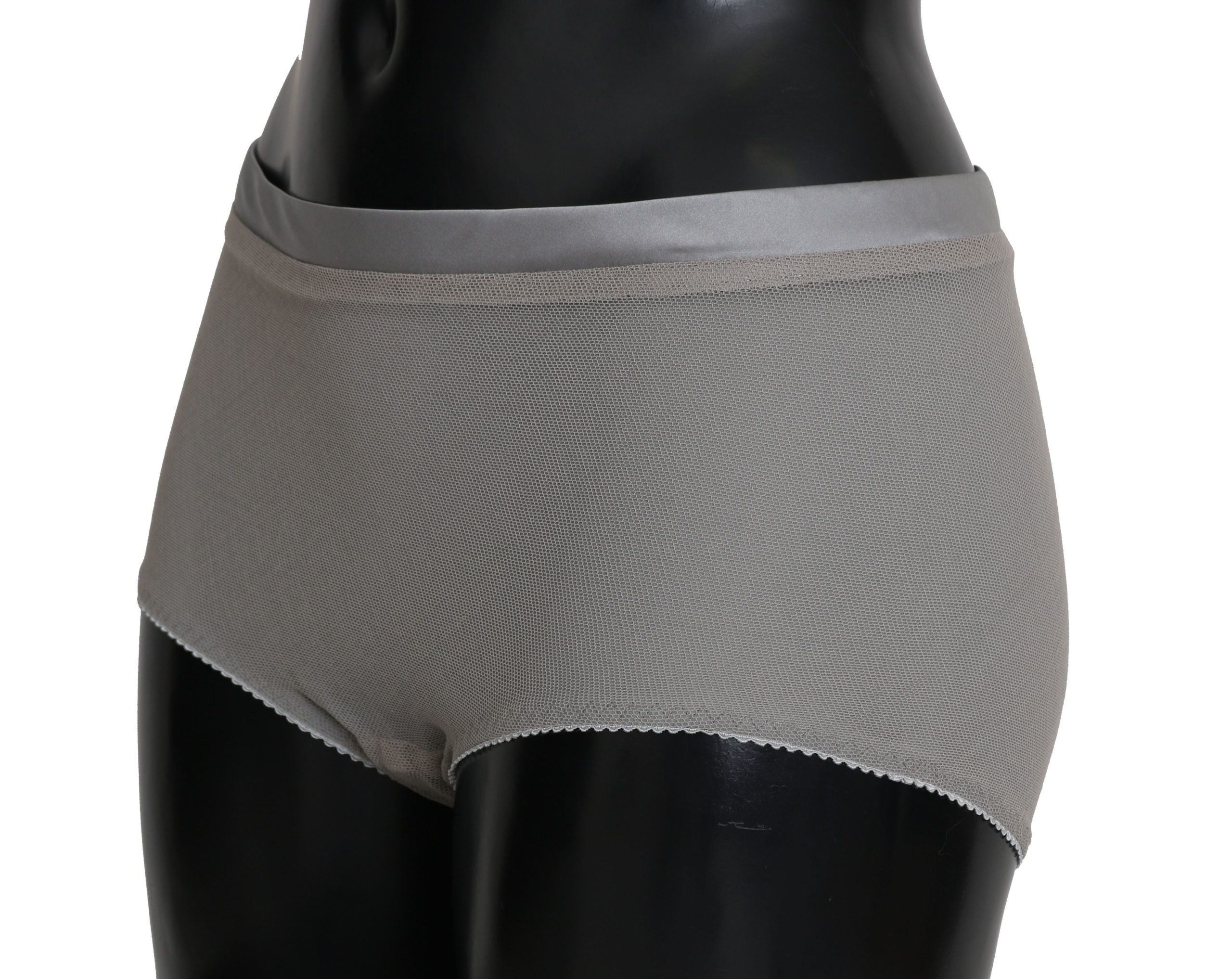 Shimmering Silver Stretch Cotton Underwear - ventzia
