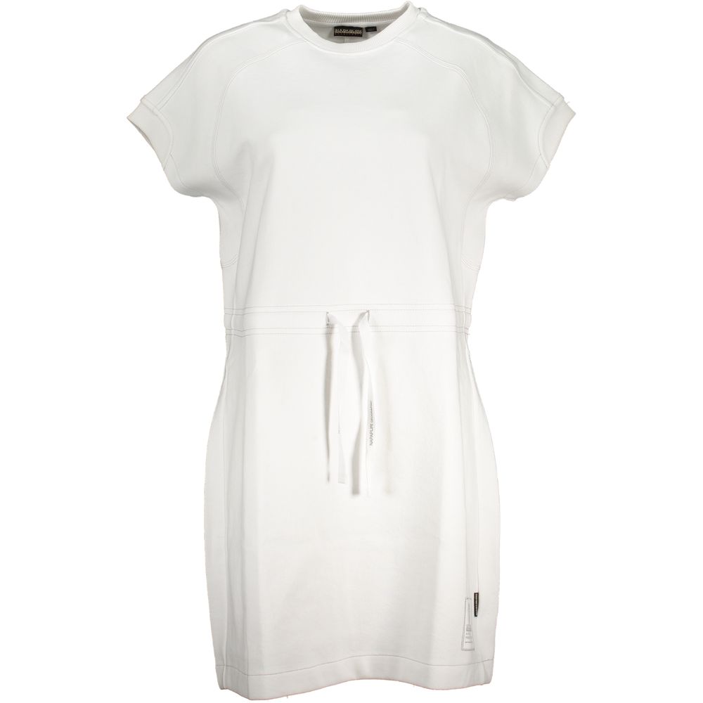White Cotton Women Dress - ventzia