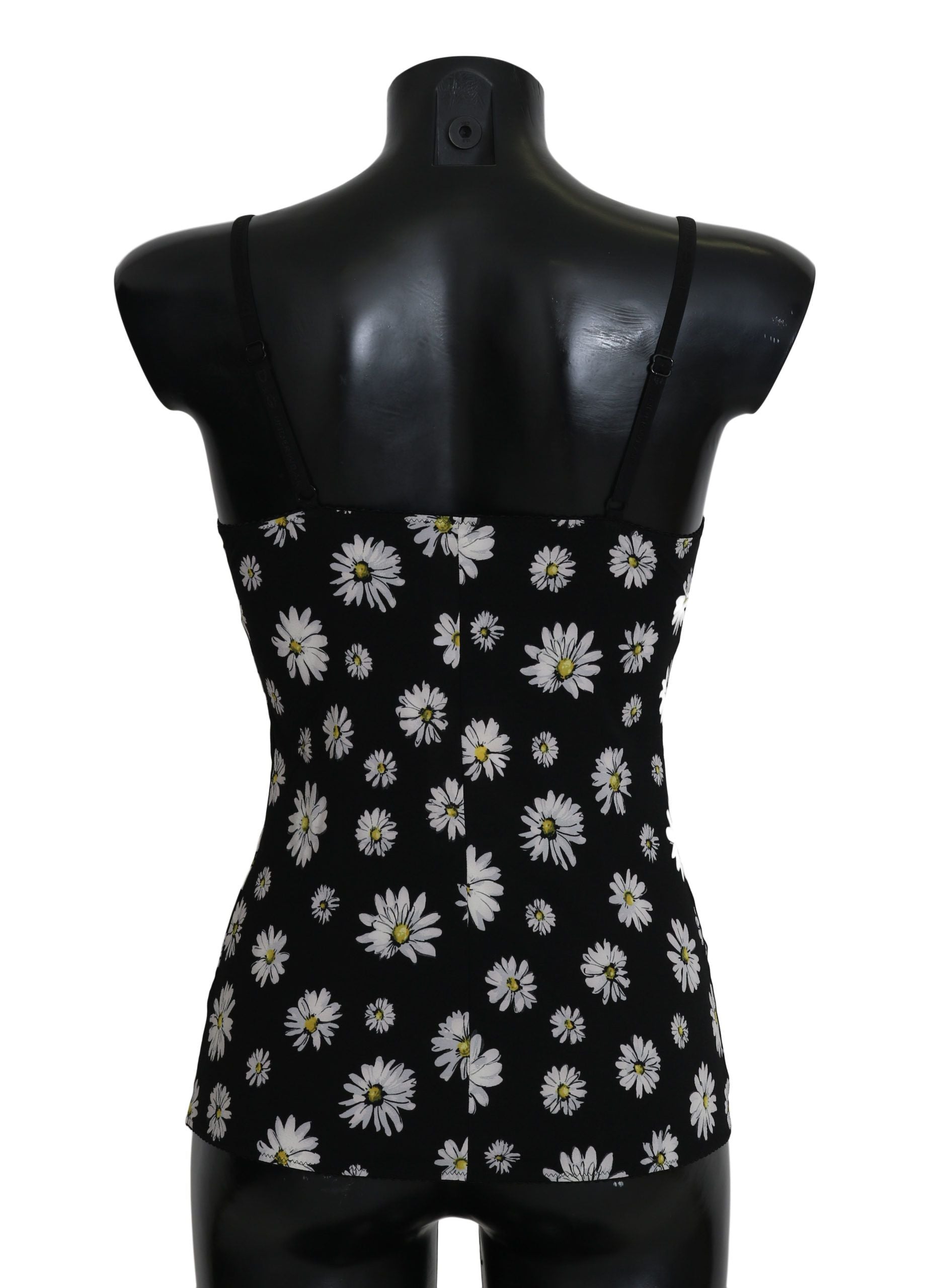 Elegant Black Daisy Floral Lace Chemise Dress - ventzia