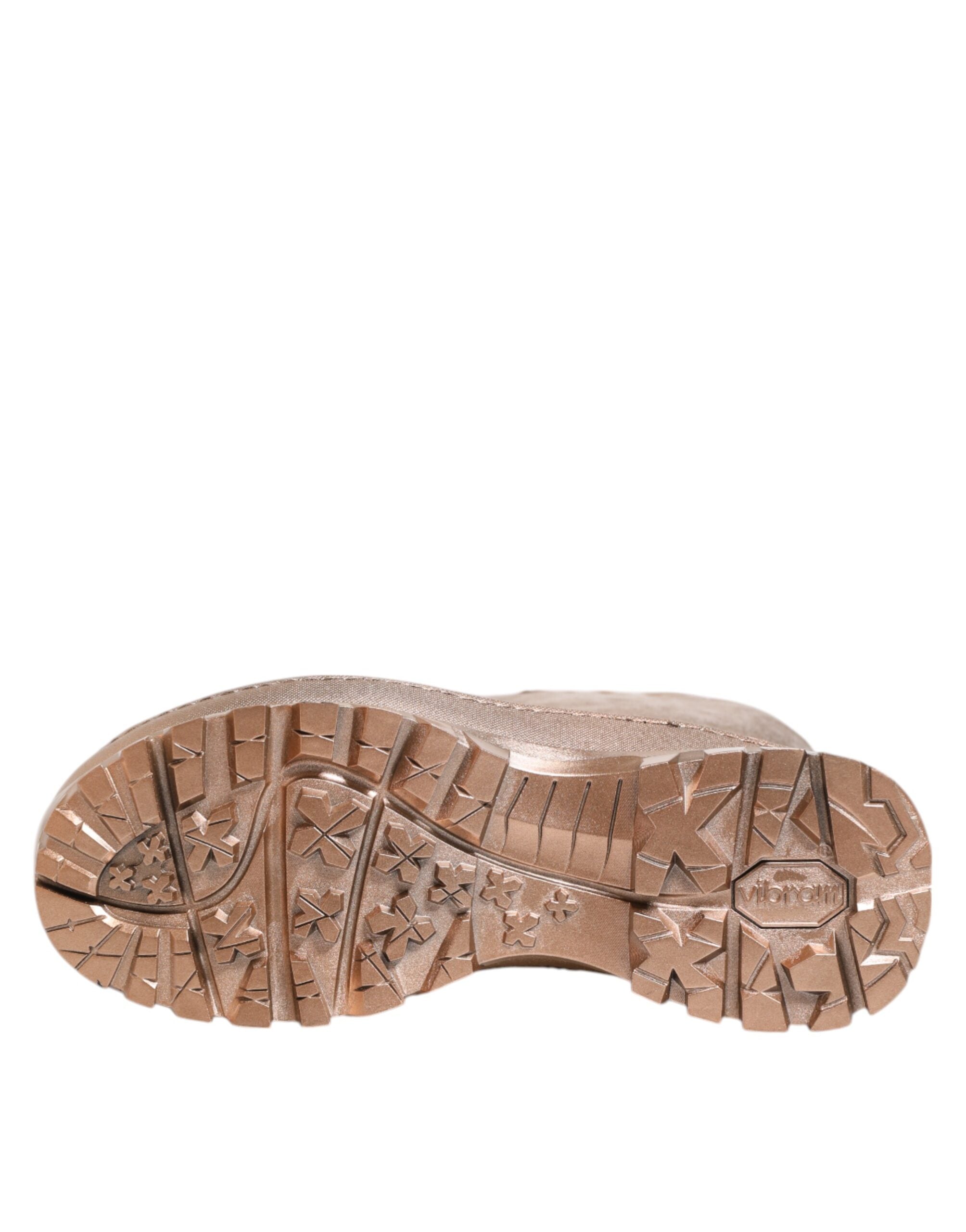 Rose Gold Rubber Pull On Rain Boots Shoes - ventzia