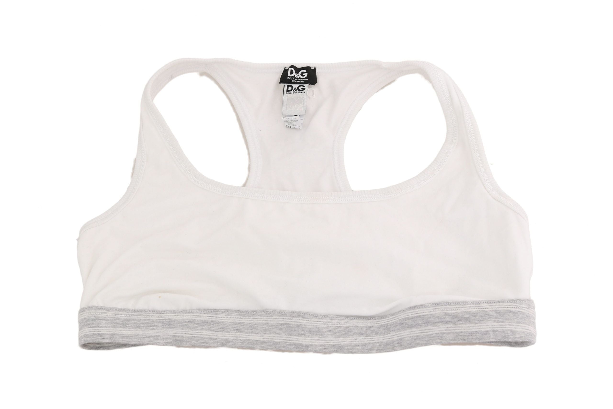 Elegant White Stretch Sport Bra - ventzia