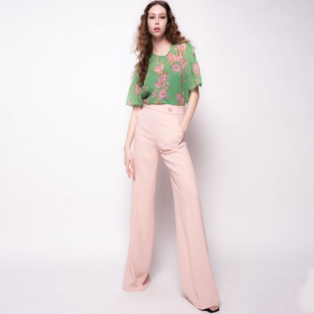 Pink Polyester Jeans & Pant - ventzia