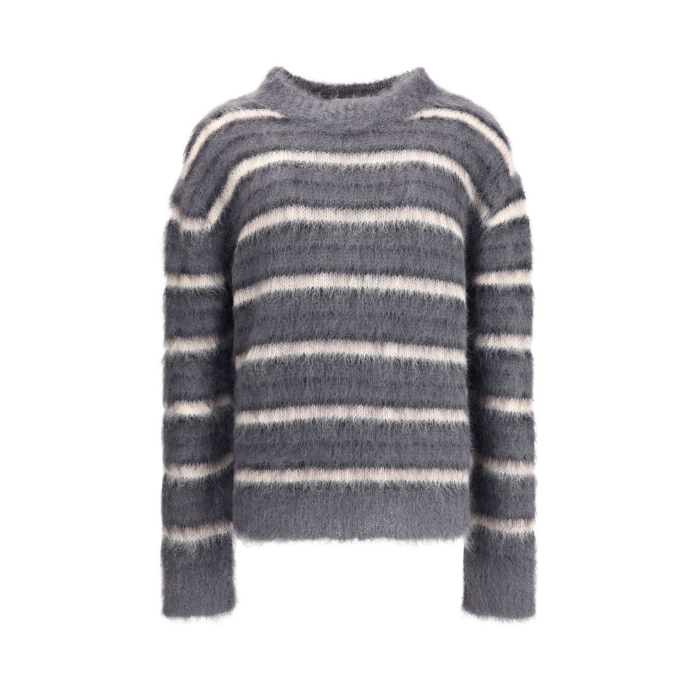 Gray Mohair Sweatshirt - ventzia