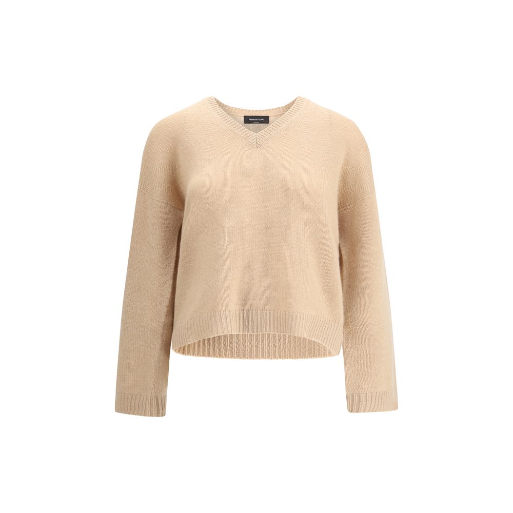 Beige Cashmere Cashmere Sweater - ventzia