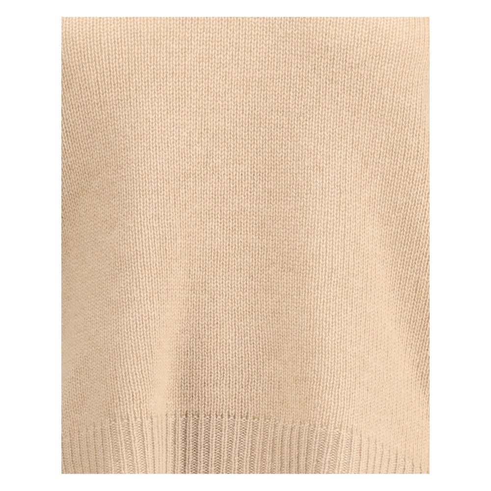 Beige Cashmere Cashmere Sweater - ventzia