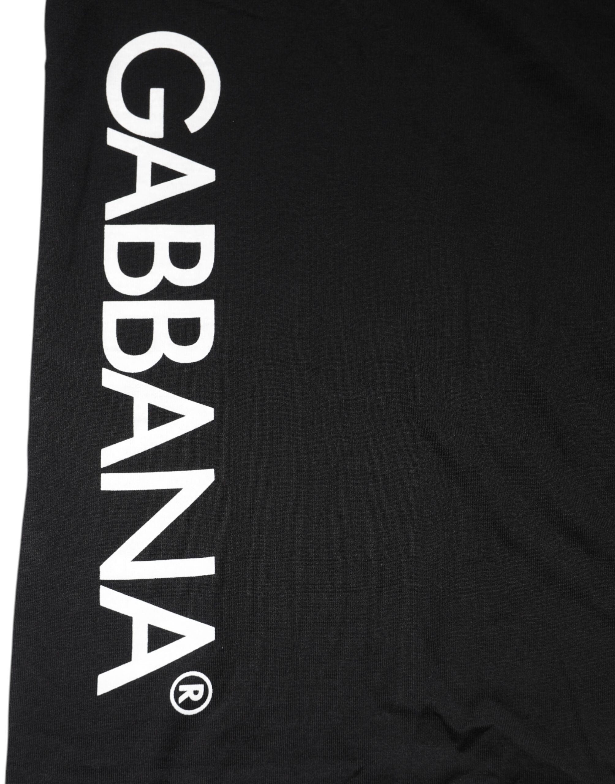 Black Logo Print Cotton Men Crew Neck T-shirt - ventzia