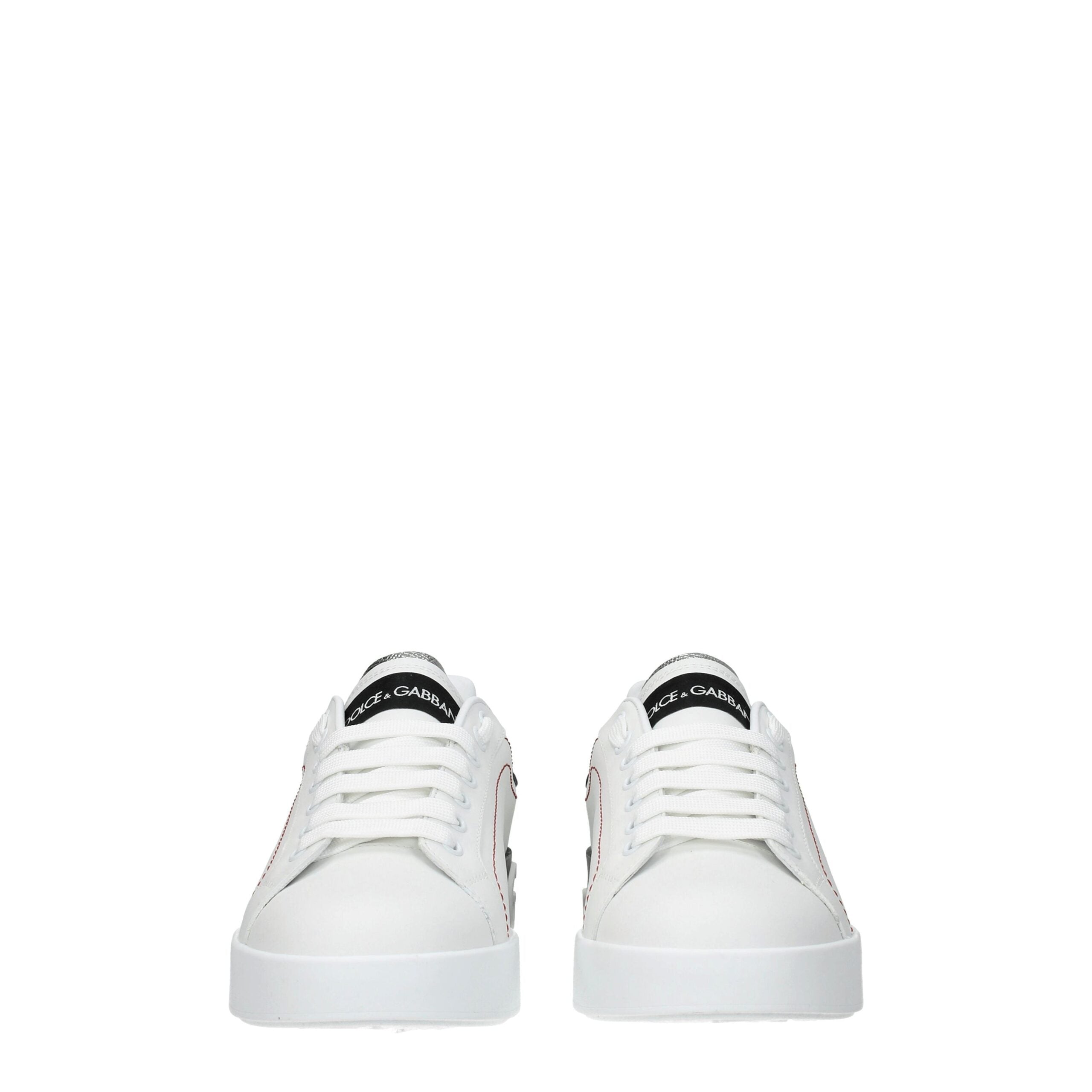 White Leather Low Top Sneakers - ventzia