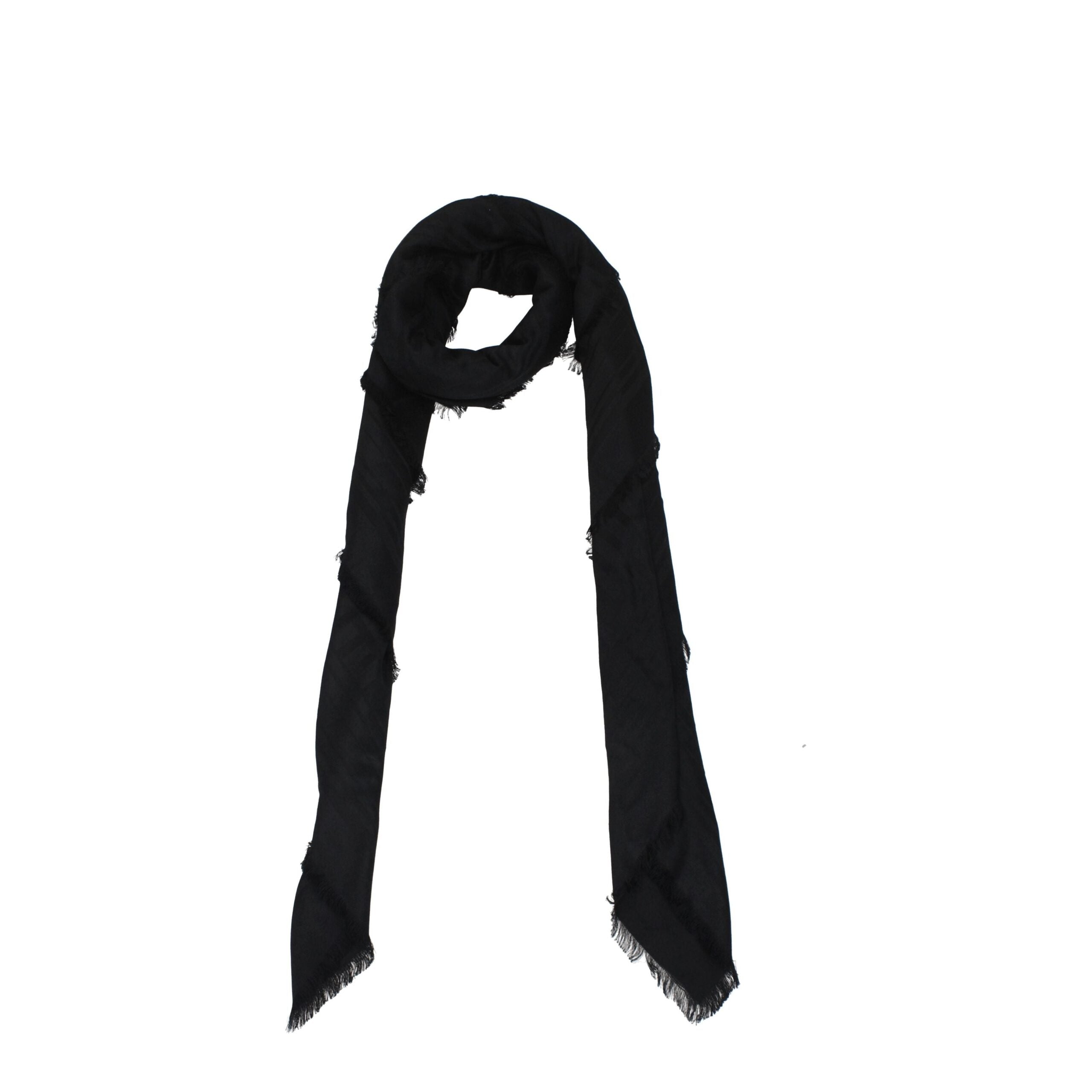 Black Viscose Foulard - ventzia