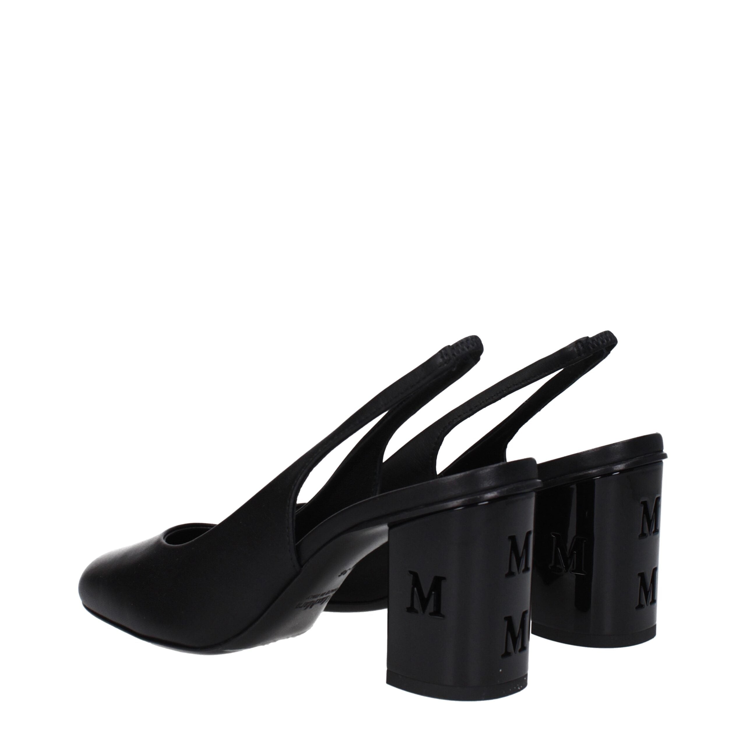 Black Leather High Heel Pumps - ventzia
