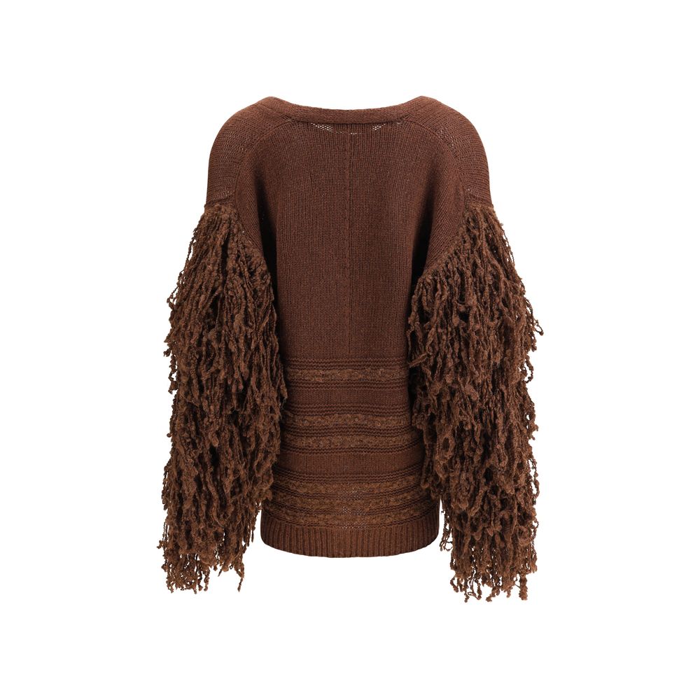 Brown Camel Hair Cardigan - ventzia