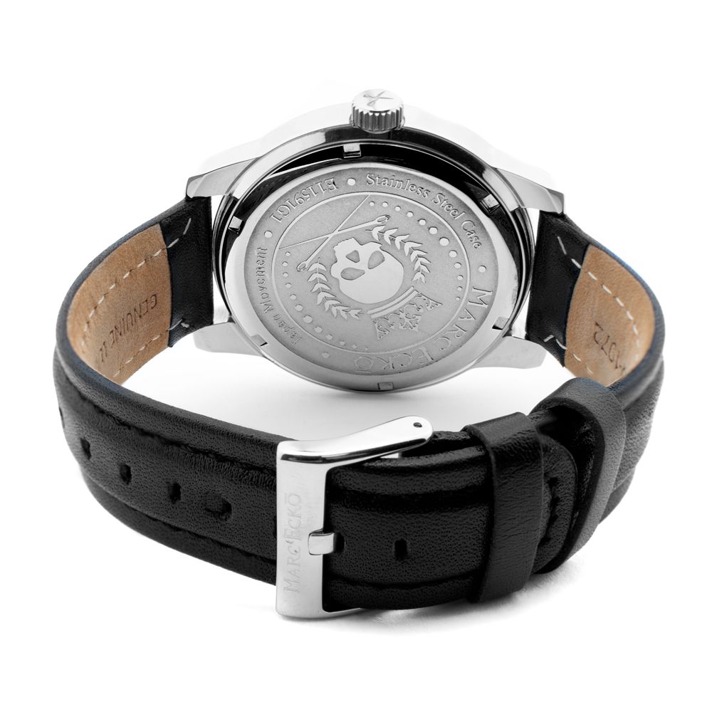 Black Leather Dress Watch - ventzia