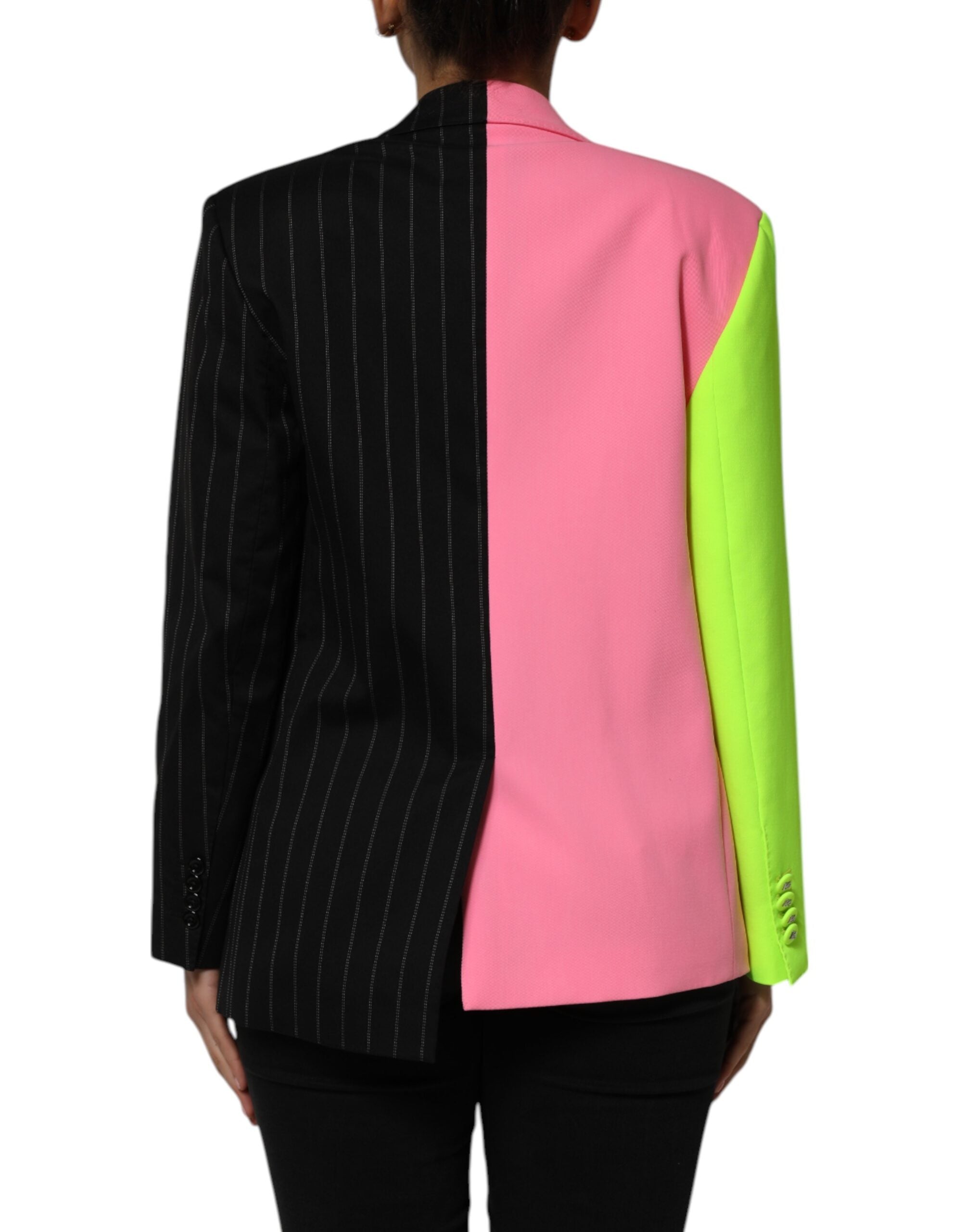 Multicolor Patchwork Embellished Coat Jacket - ventzia