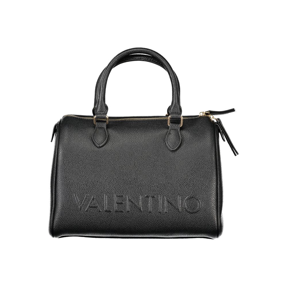 Black Polyurethane Women Handbag - ventzia