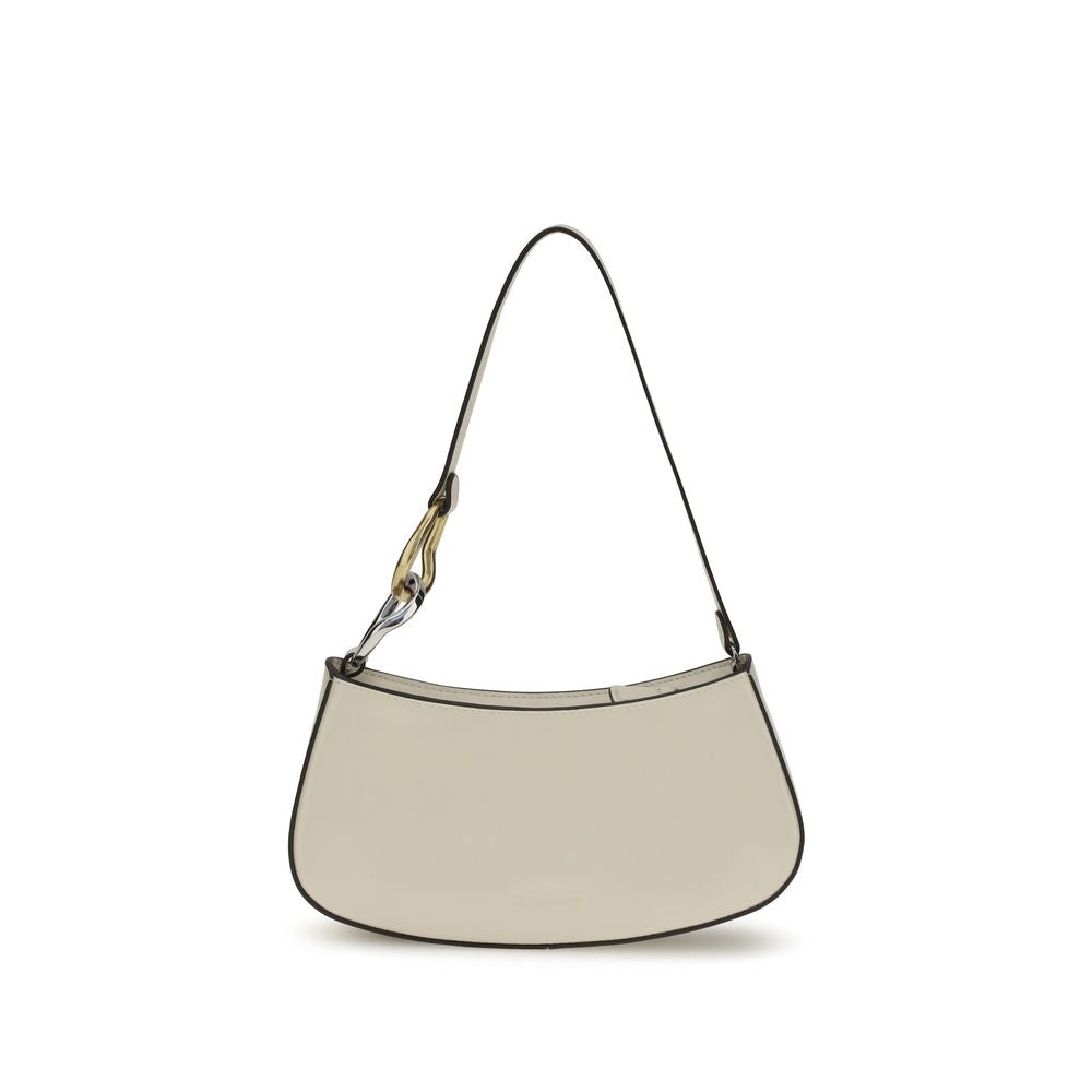 Cream Calf Leather Bos Taurus Shoulder Bag - ventzia