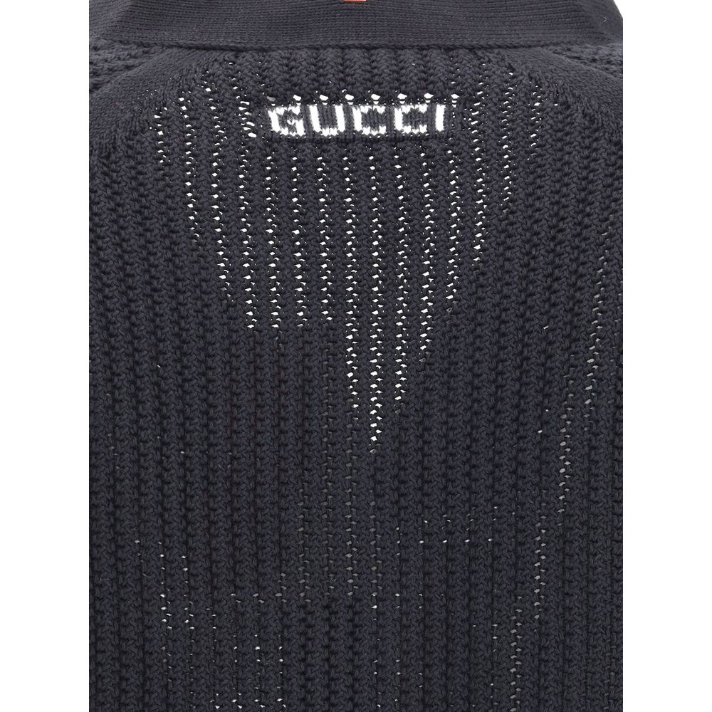 Black Cotton Cardigan - ventzia