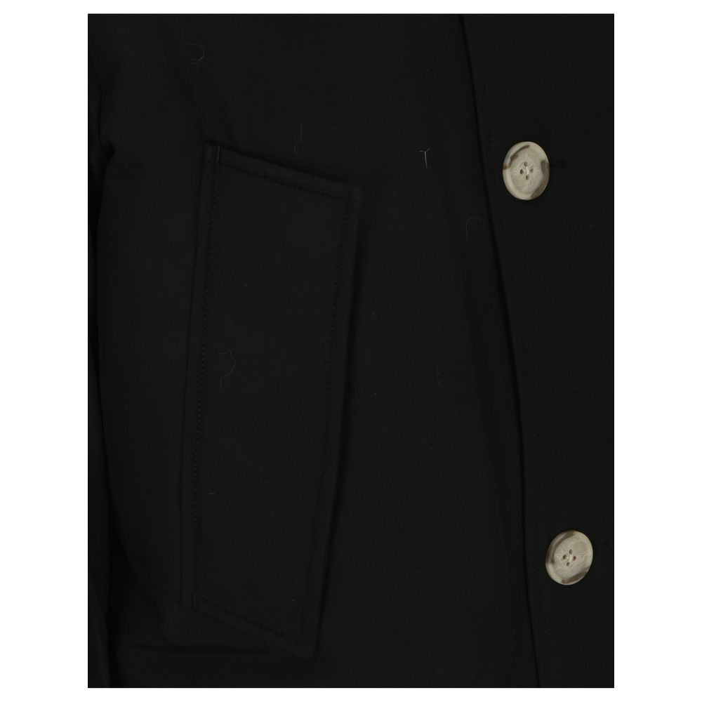 Black Cotton Parka - ventzia