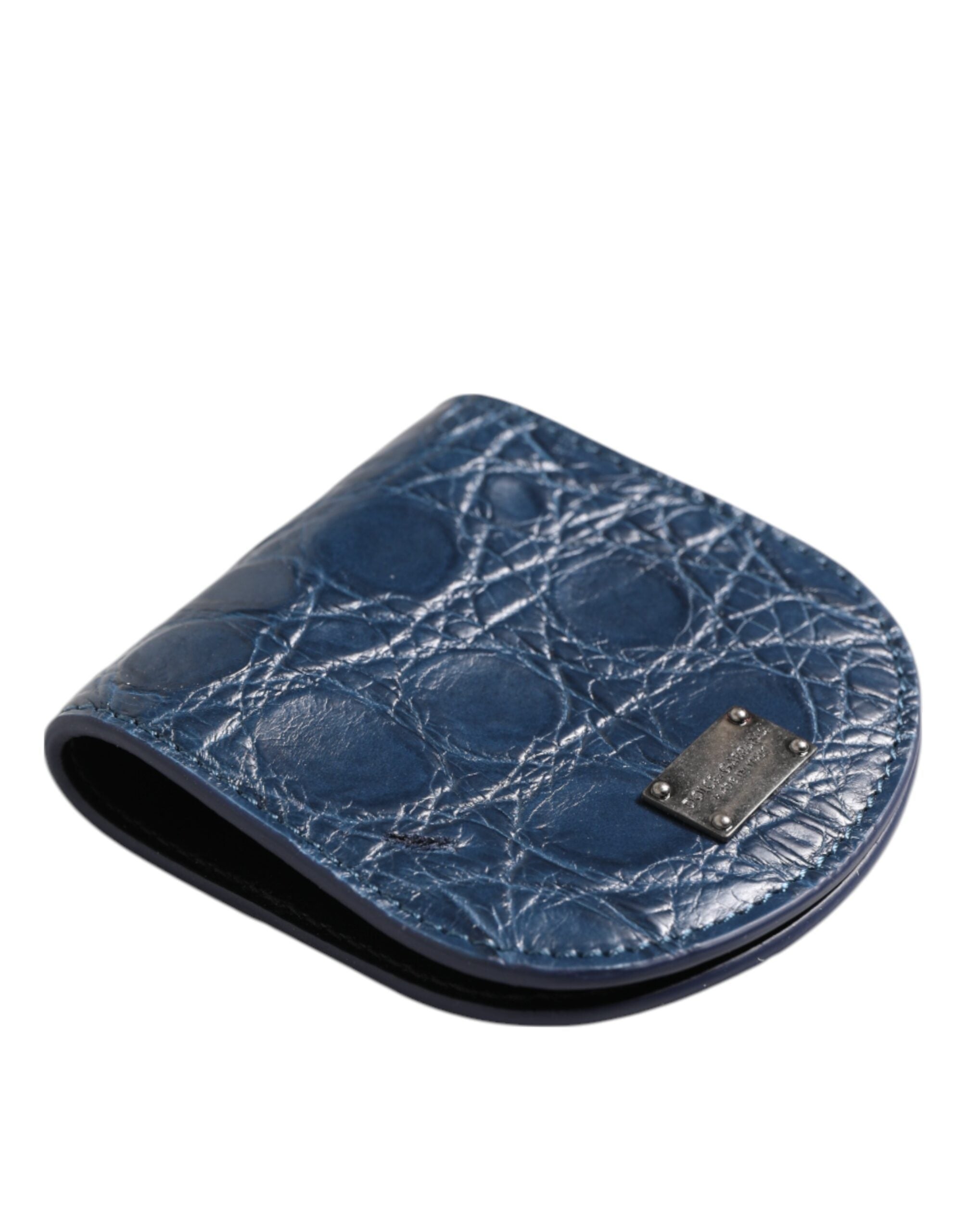 Blue Exotic Skin Coin Condom Case Holder Pocket Wallet - ventzia