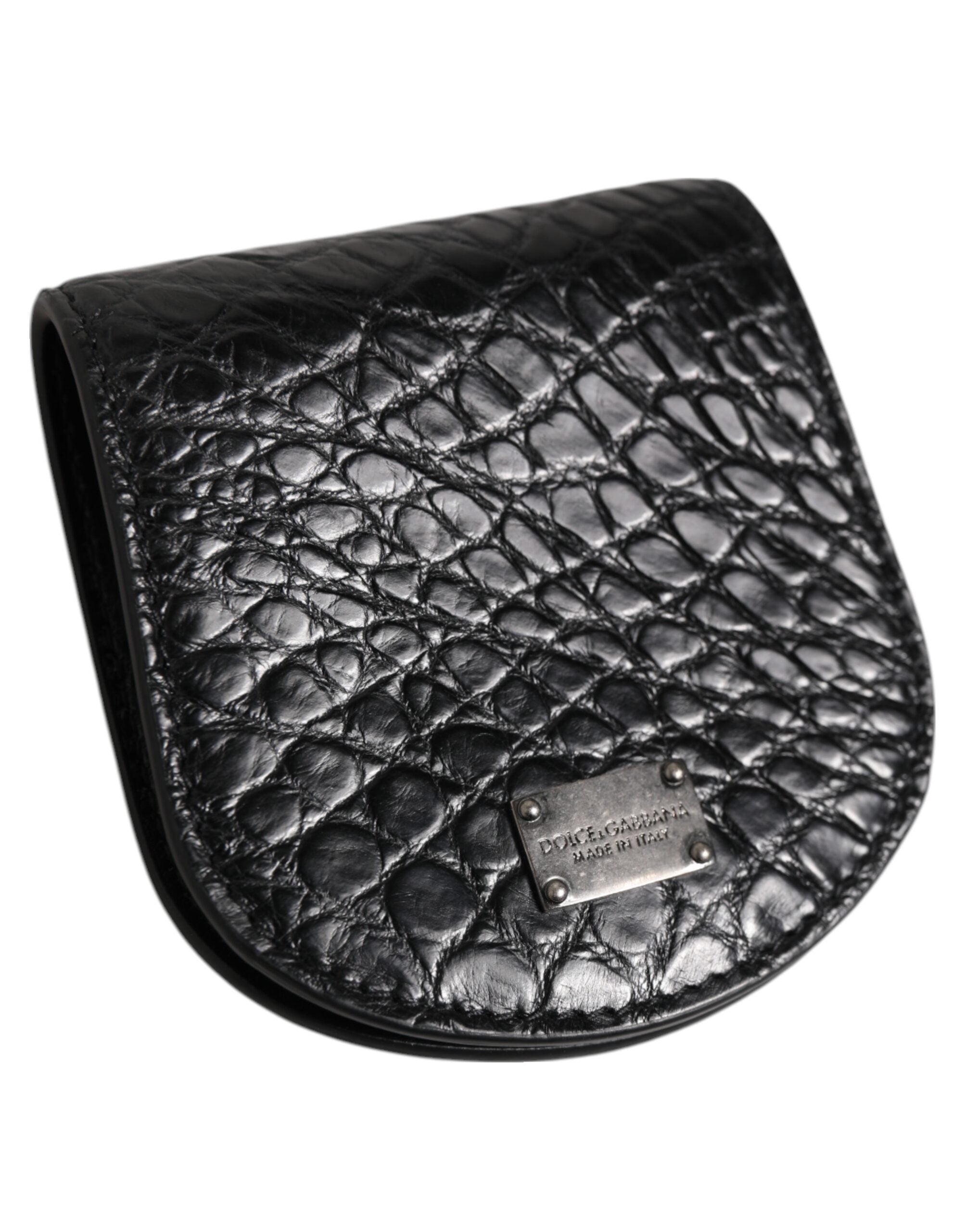 Black Exotic Skin Coin Condom Case Holder Pocket Wallet - ventzia