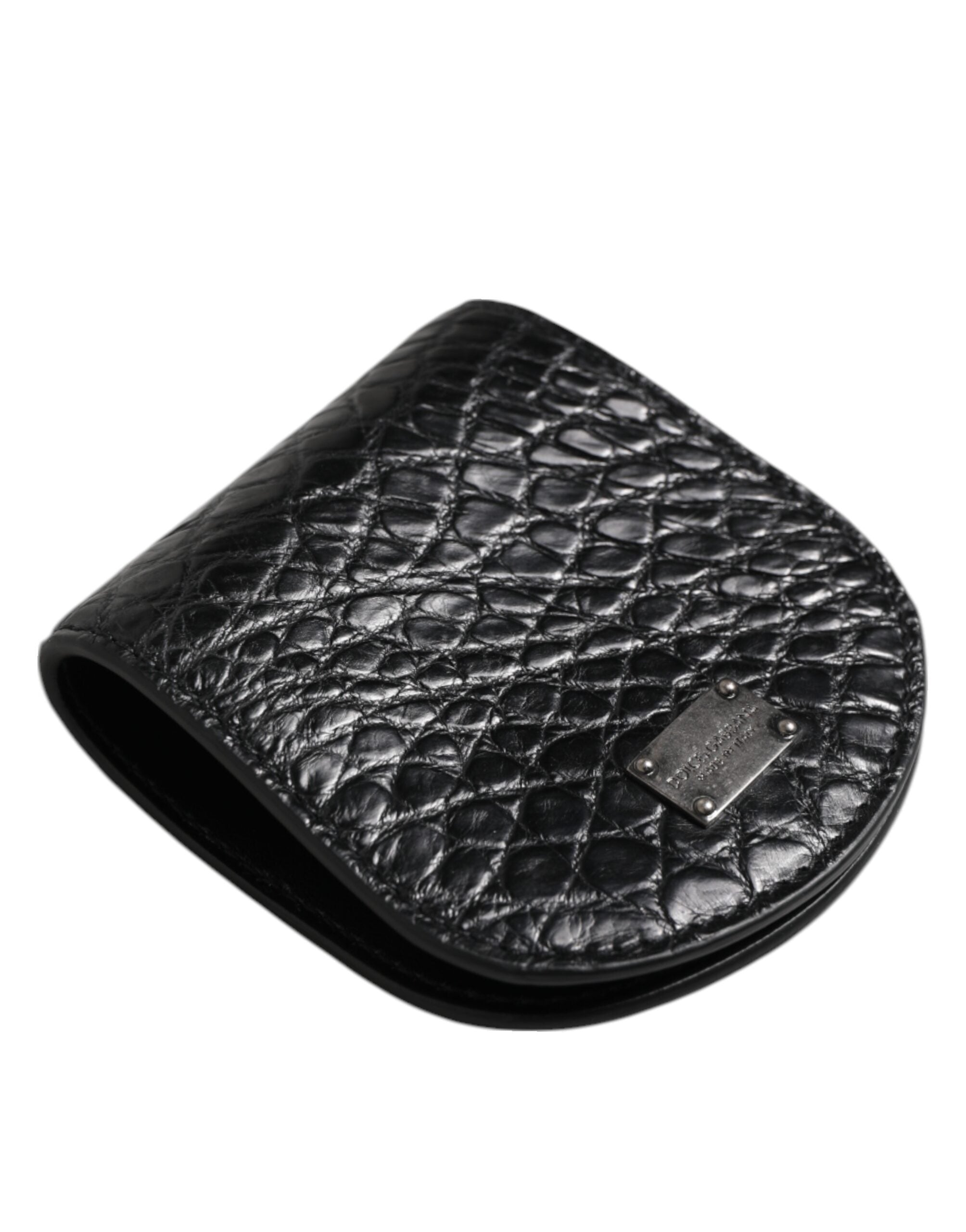 Black Exotic Skin Coin Condom Case Holder Pocket Wallet - ventzia