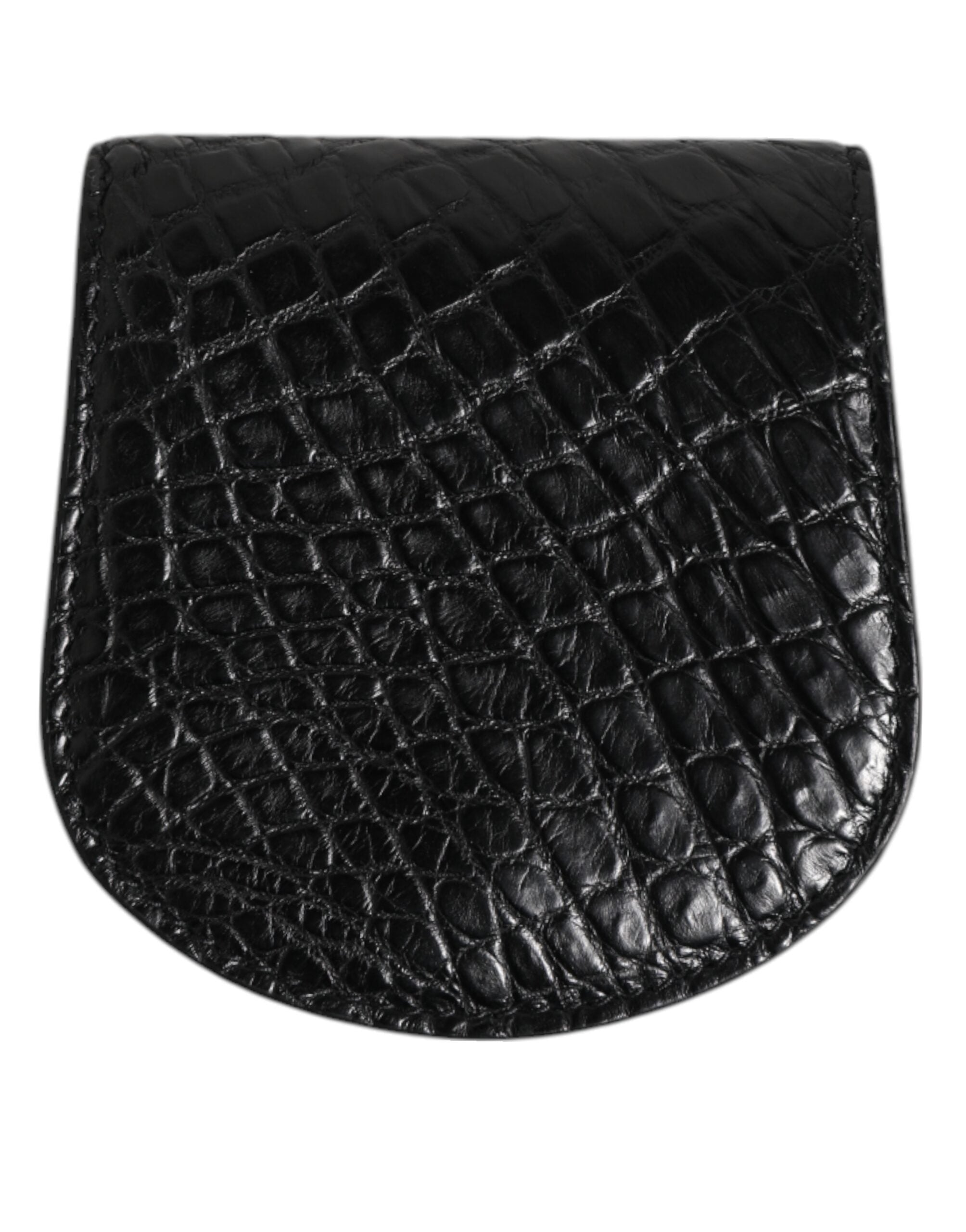 Black Exotic Skin Coin Condom Case Holder Pocket Wallet - ventzia