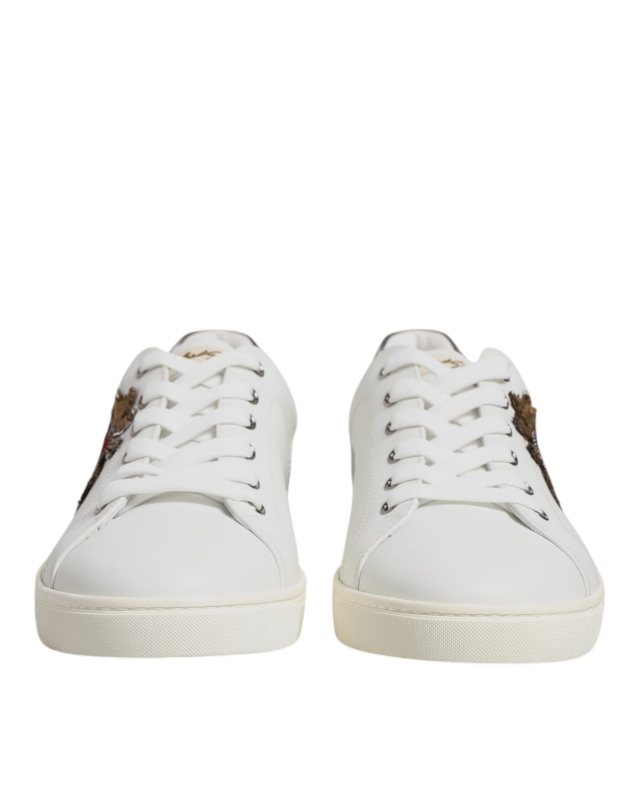 White Sacred Heart Men Low Top Sneakers Shoes - ventzia