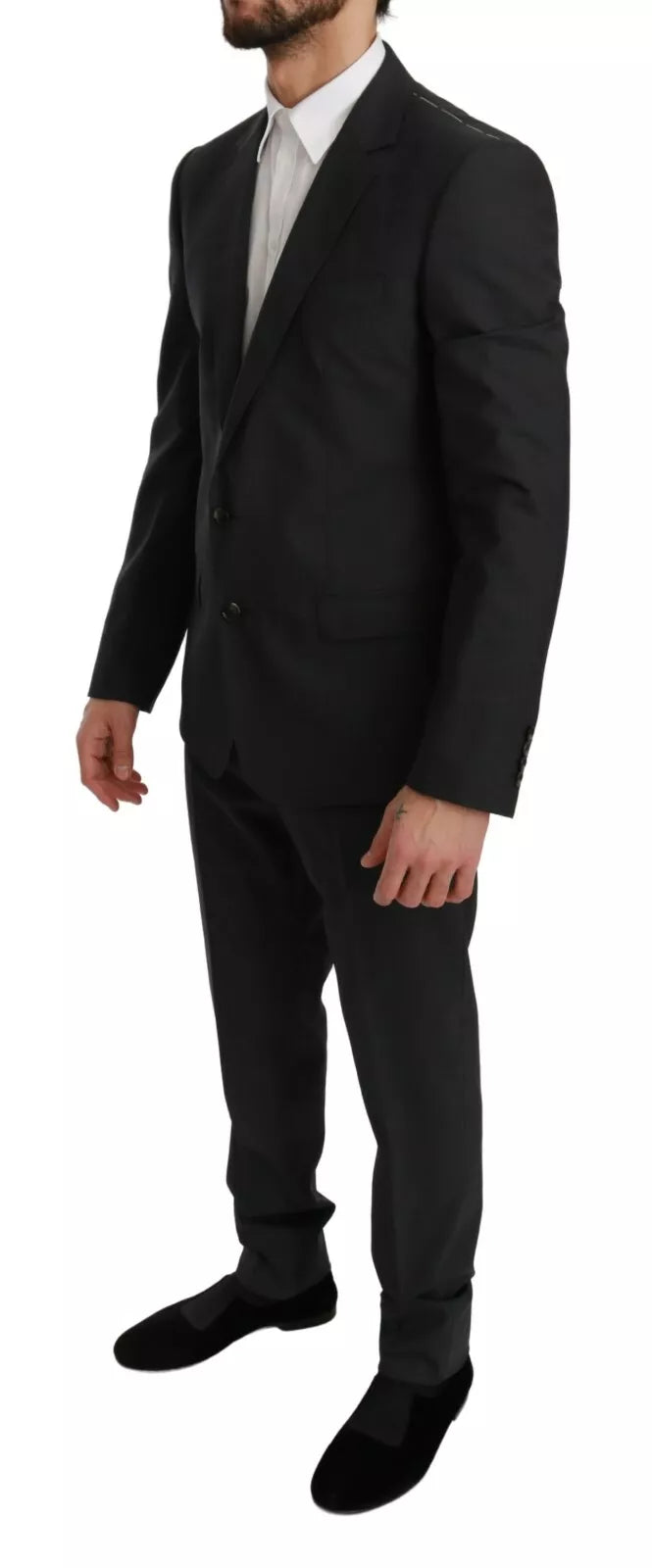 Slim Fit MARTINI Wool Gray Suit - ventzia