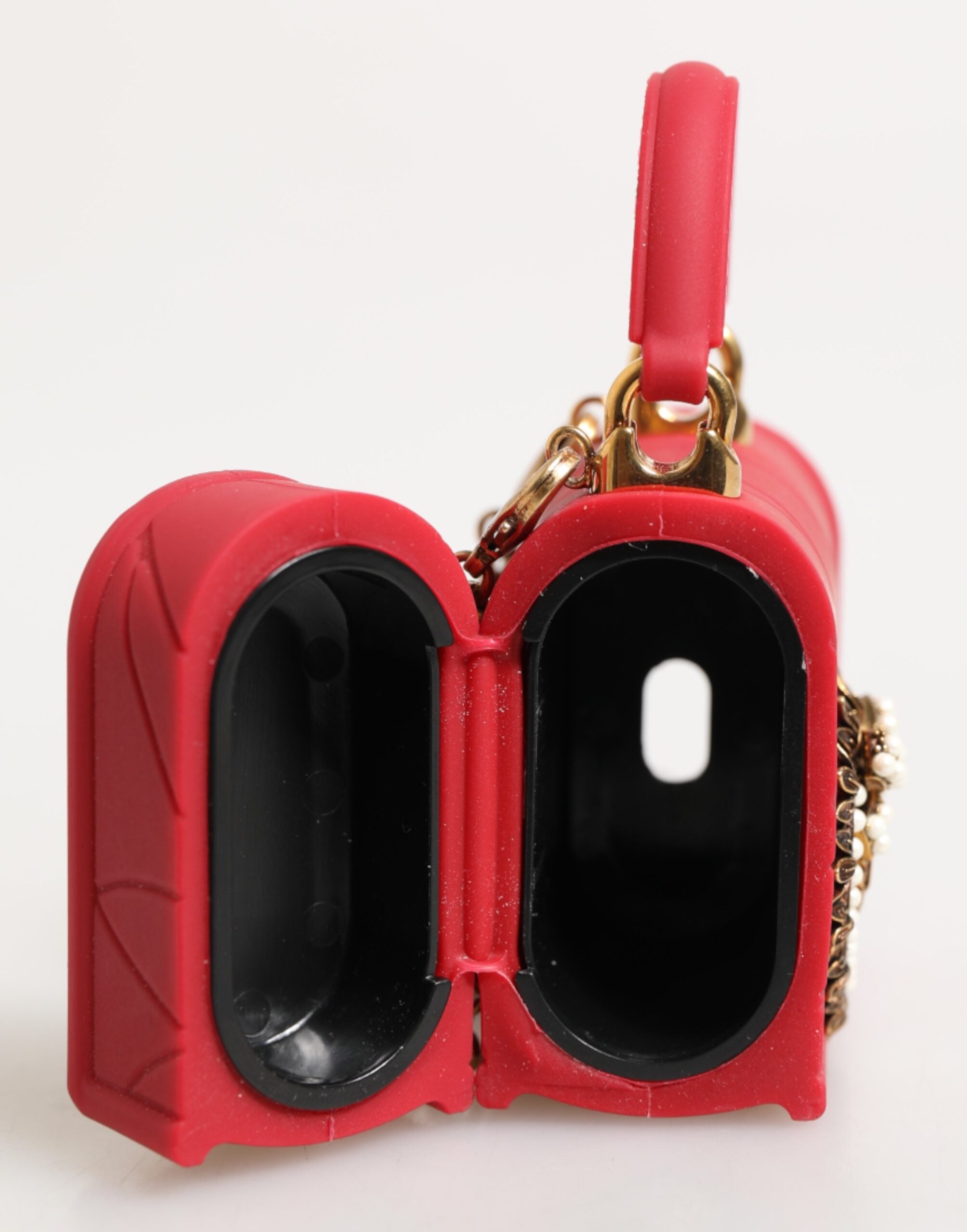 Red Silicone Devotion Heart Cover Bag Women Airpods Case - ventzia