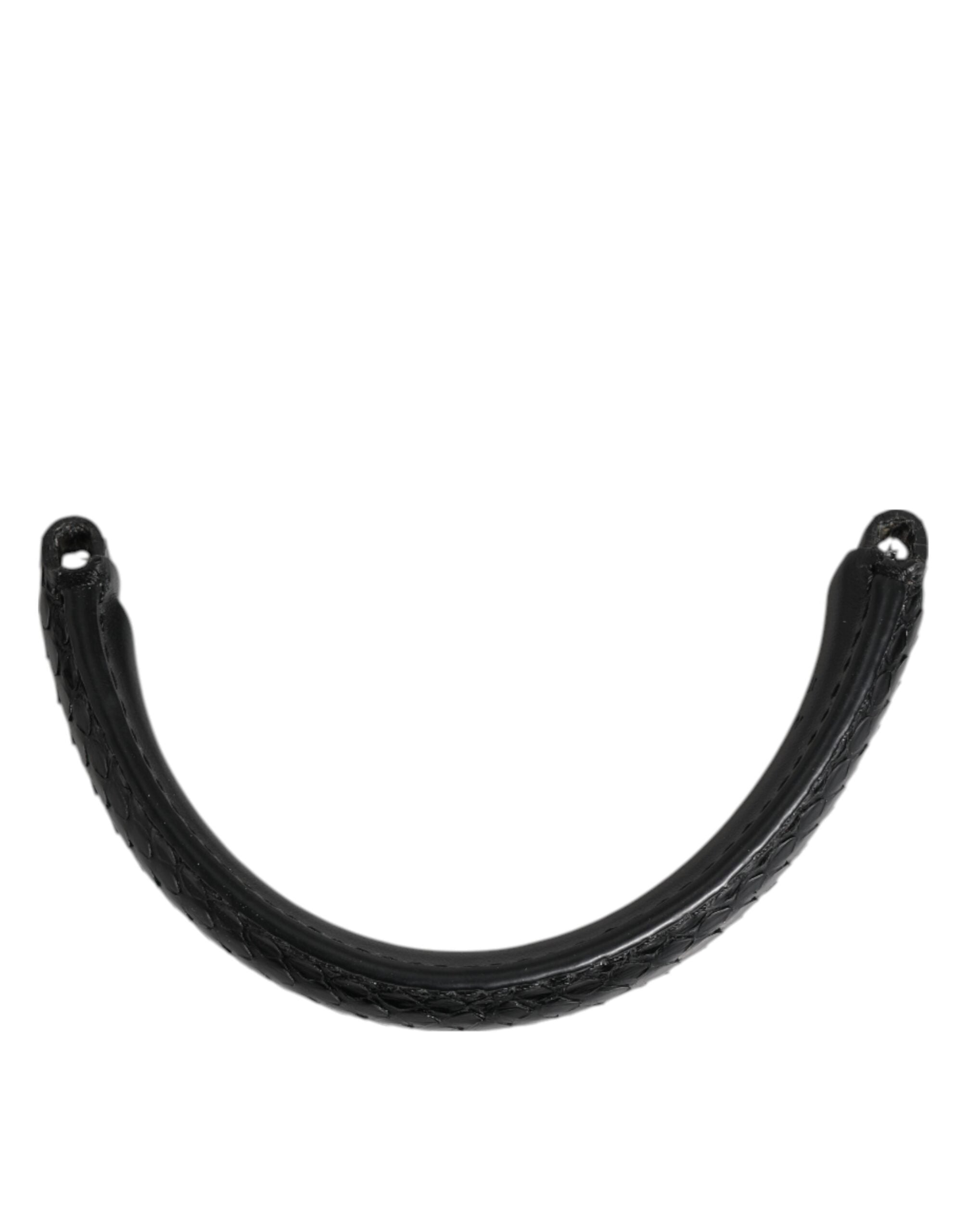 Black Small Ayers Leather Bag Handle Women Shoulder Strap - ventzia