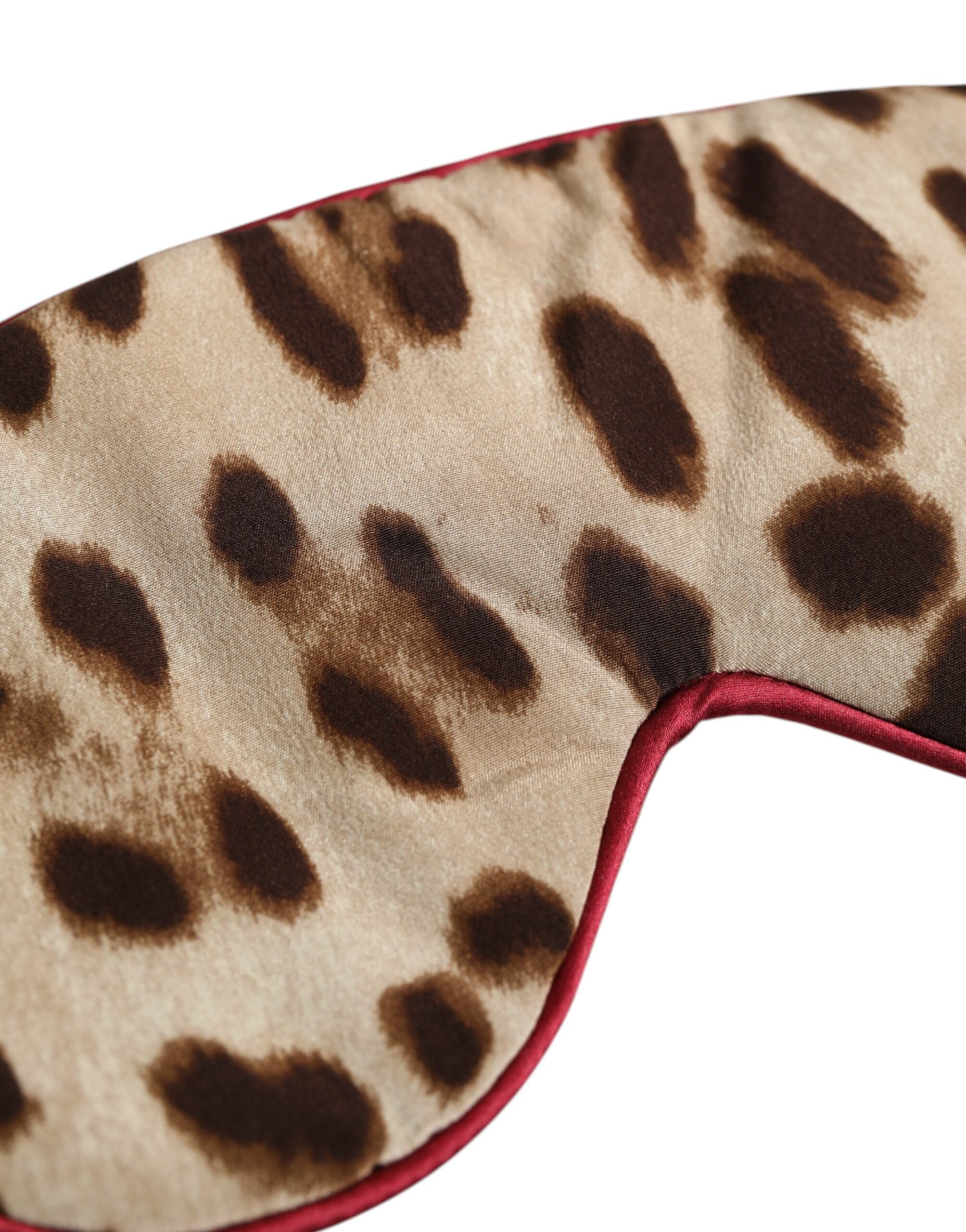 Brown Leopard Print Silk Women Accessory Sleep Eye Mask - ventzia