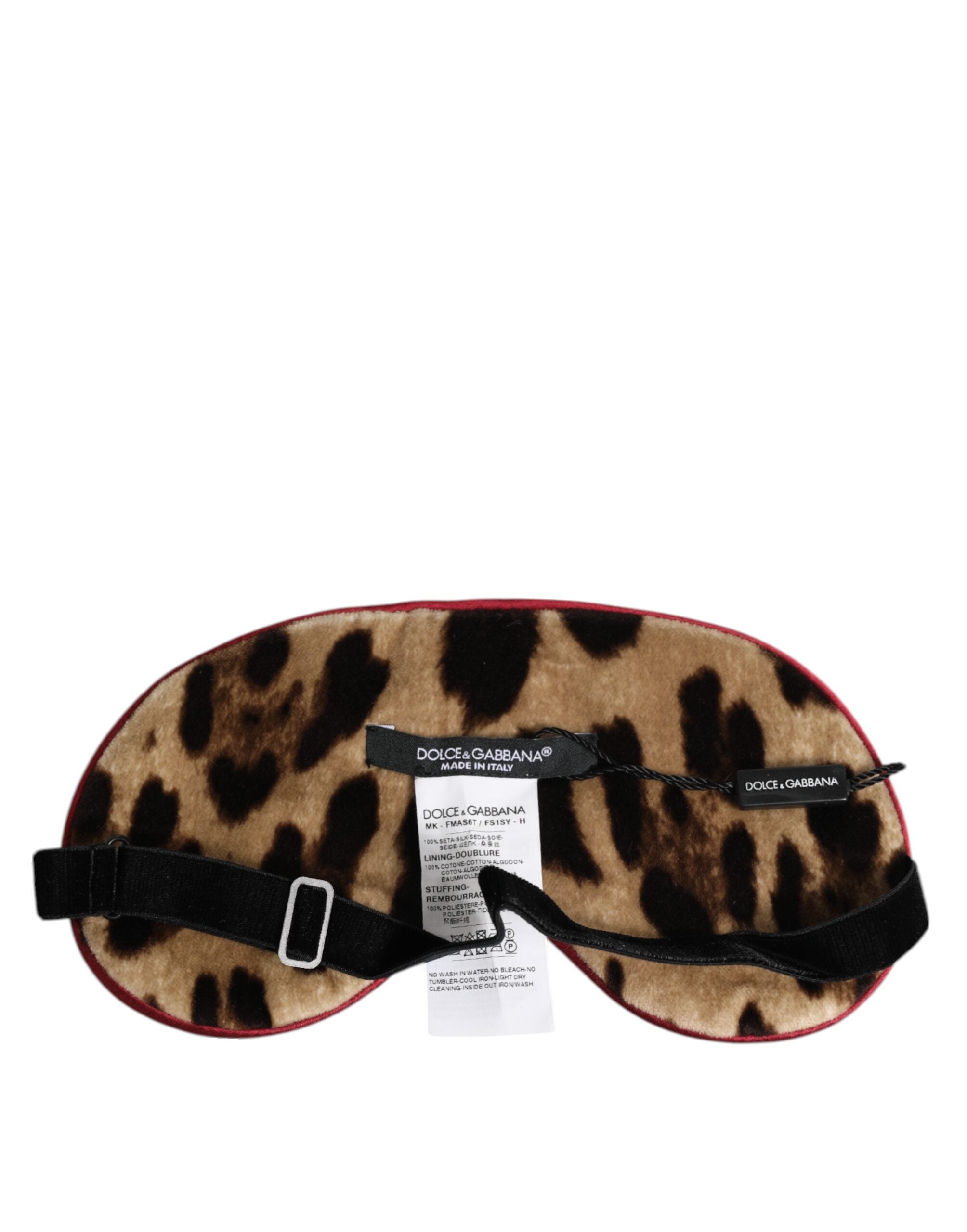 Brown Leopard Print Silk Women Accessory Sleep Eye Mask - ventzia