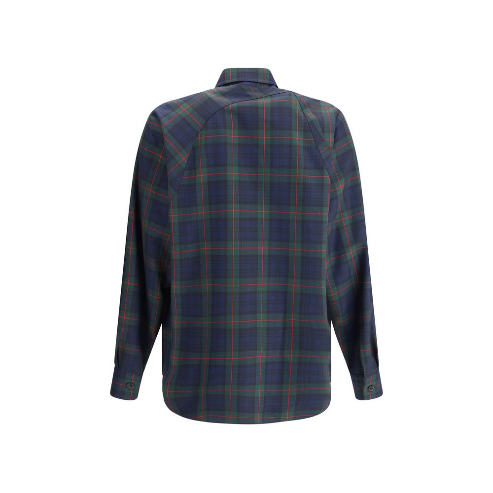 Green Polyester Pattern Shirt - ventzia