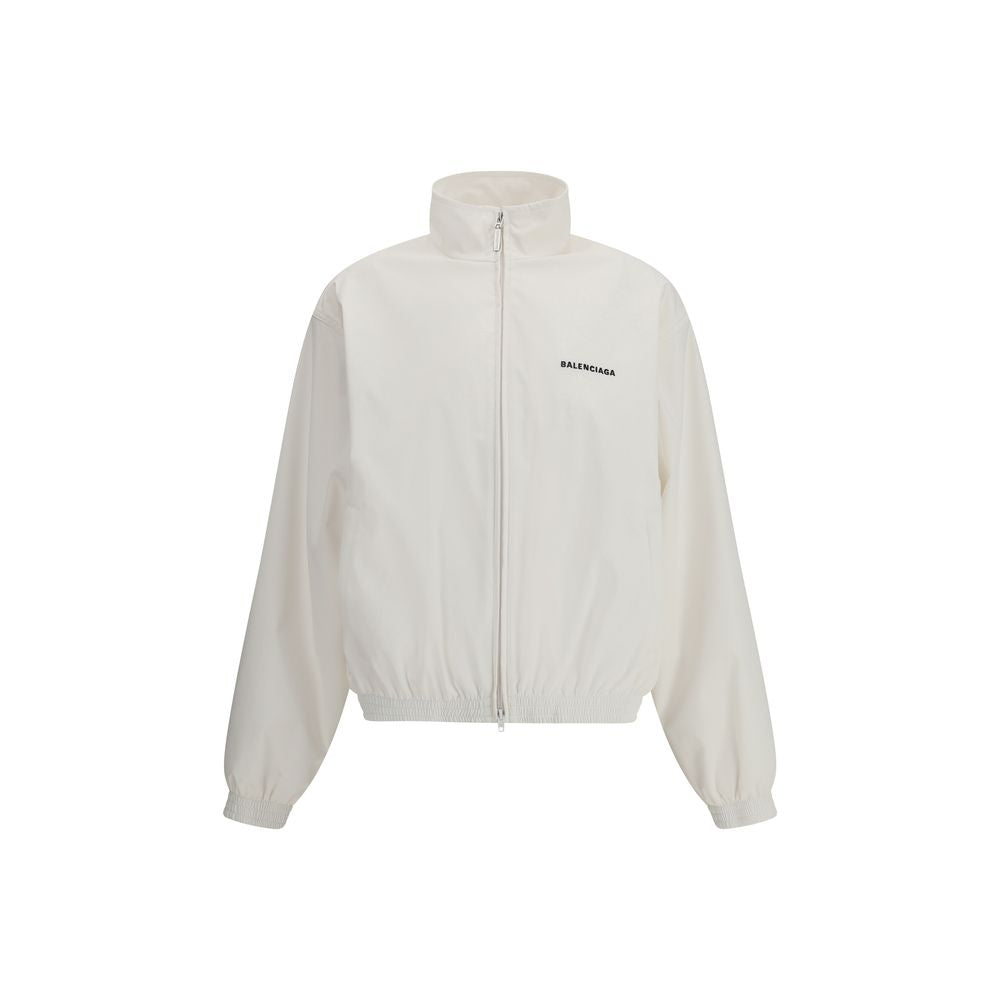 White Polyester Shell Jacket