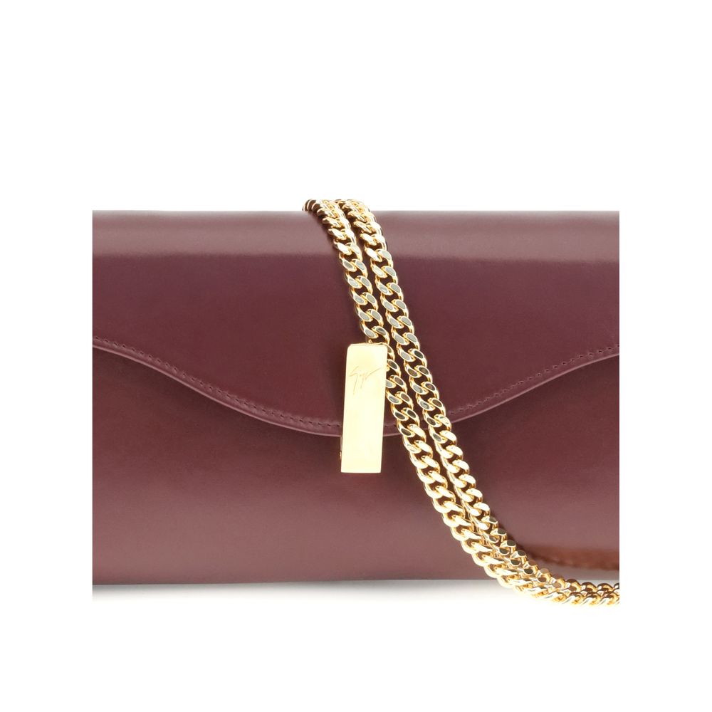 Brown Leather Clutch Bag