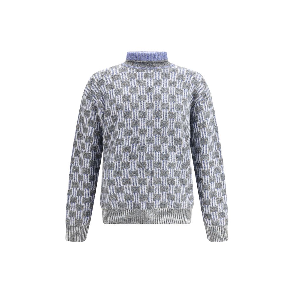 Light Blue Cotton Turtleneck - ventzia