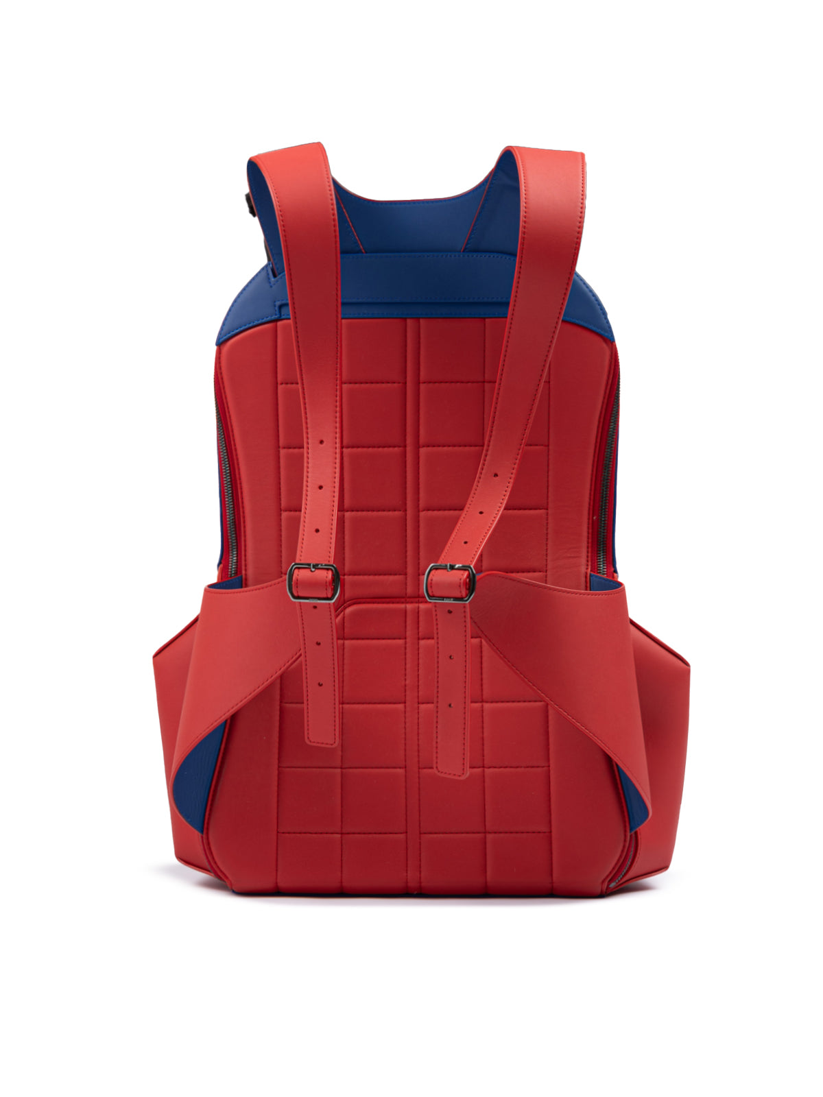 Red Leather Technical Backpack - ventzia