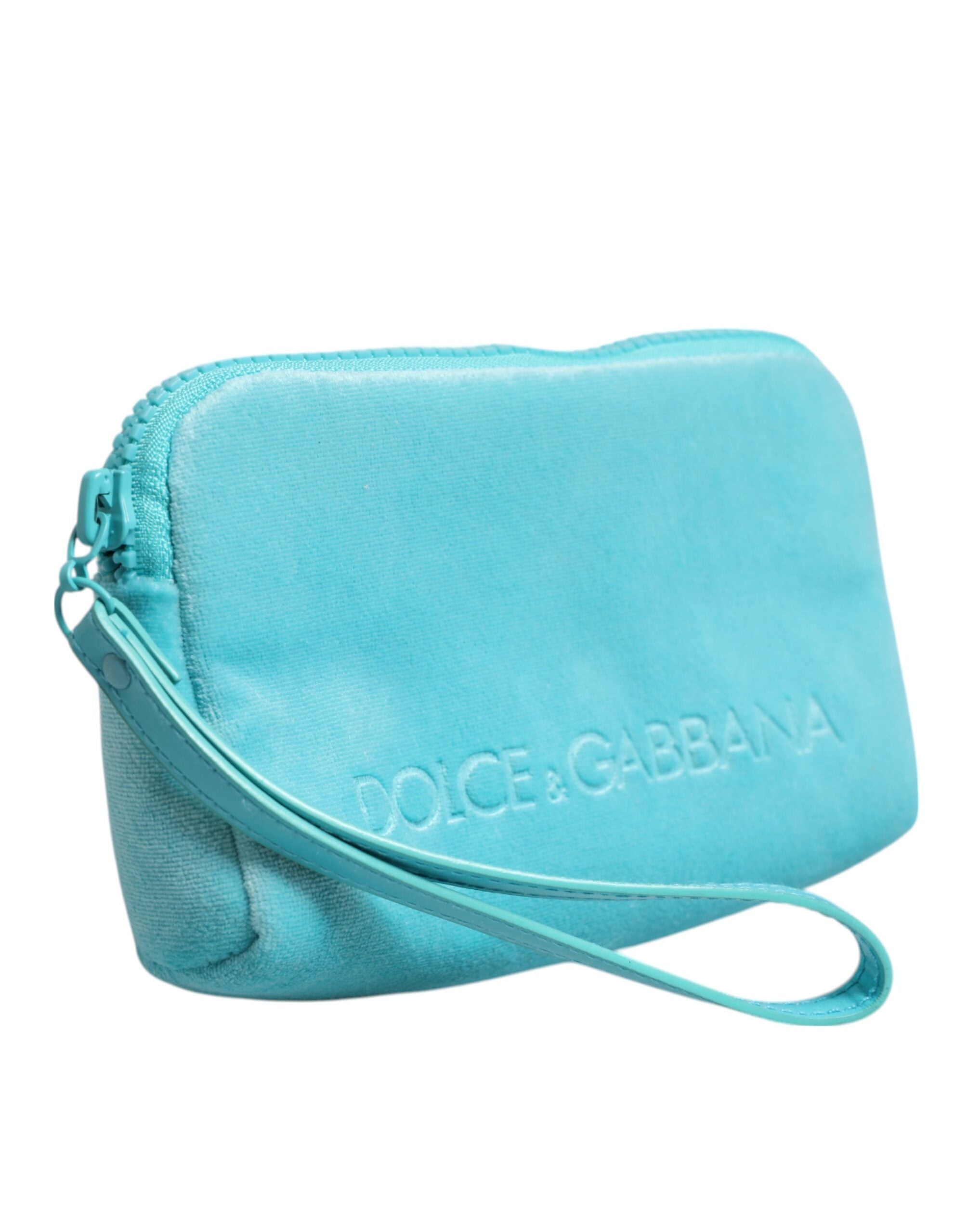 Light Blue Solid Logo Clutch Sunglasses Holder Pouch Bag - ventzia