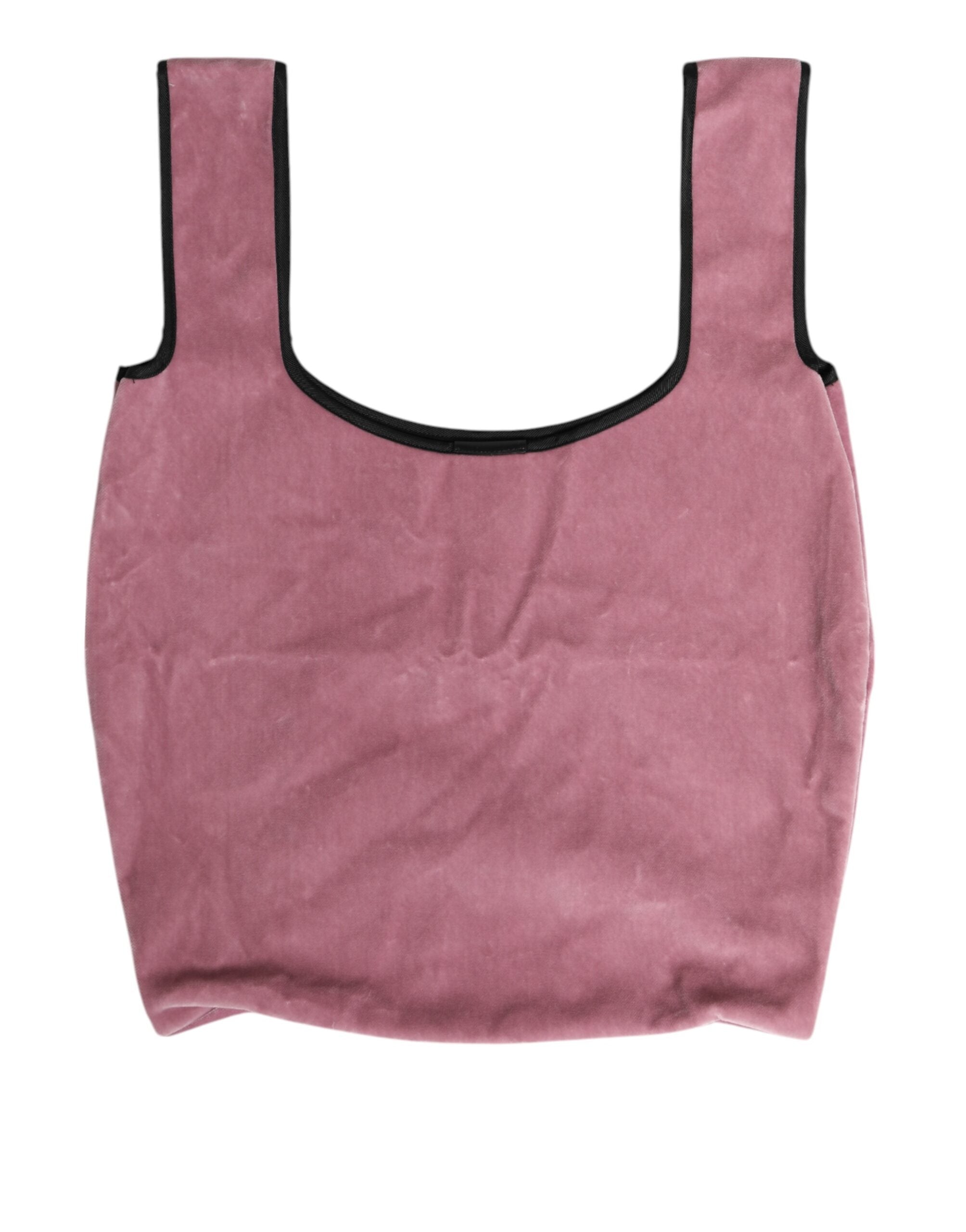 Pink Cotton Velvet DG MILANO Shoulder Shopping Borse Bag - ventzia