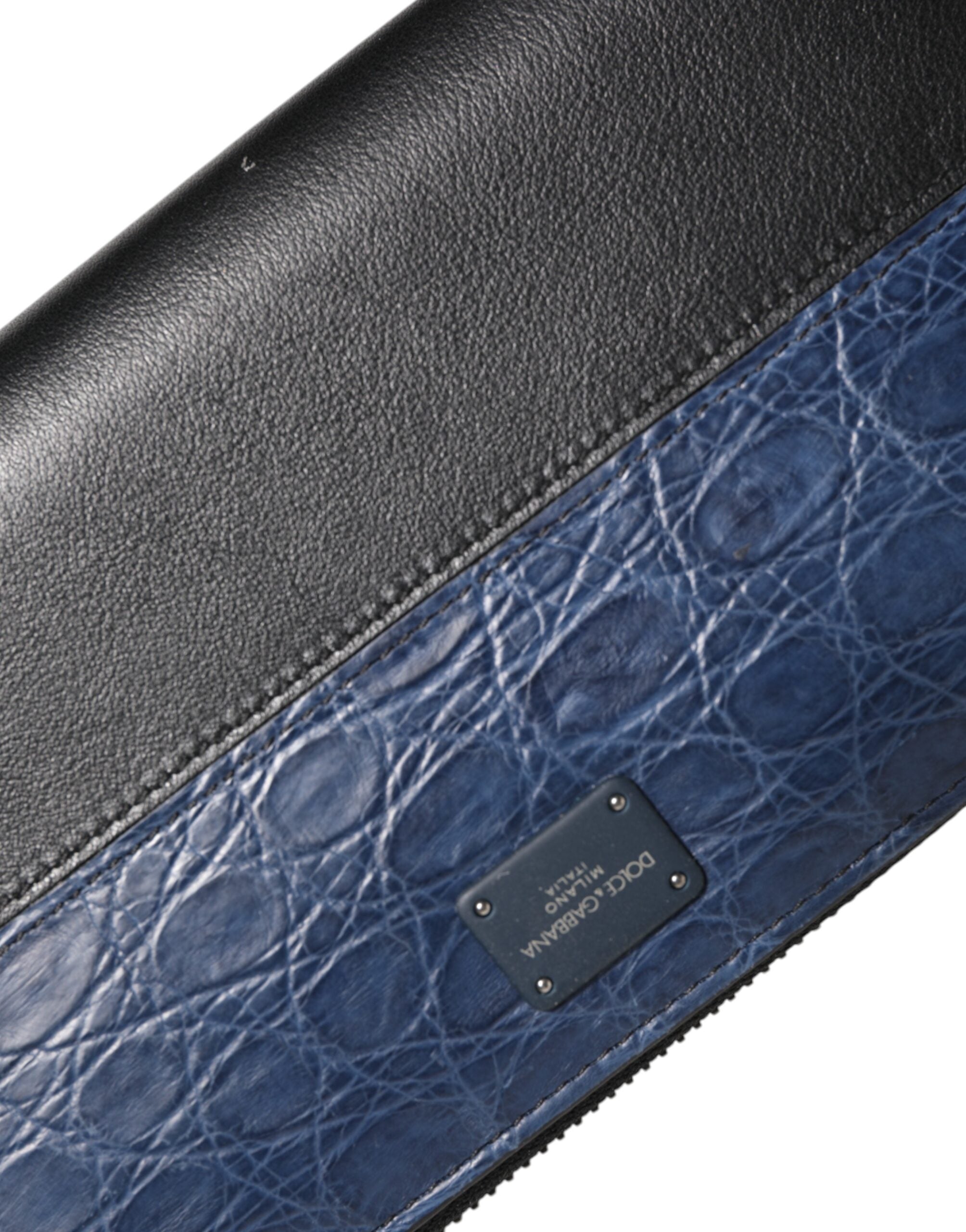 Black Blue Exotic Leather Men Continental Clutch Wallet - ventzia