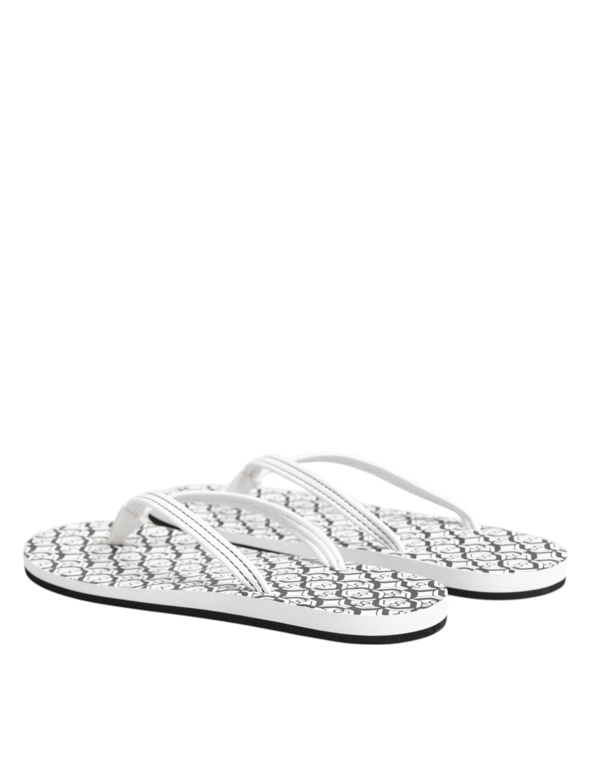 Black White Logo Beachwear Flats Slipper Shoes - ventzia