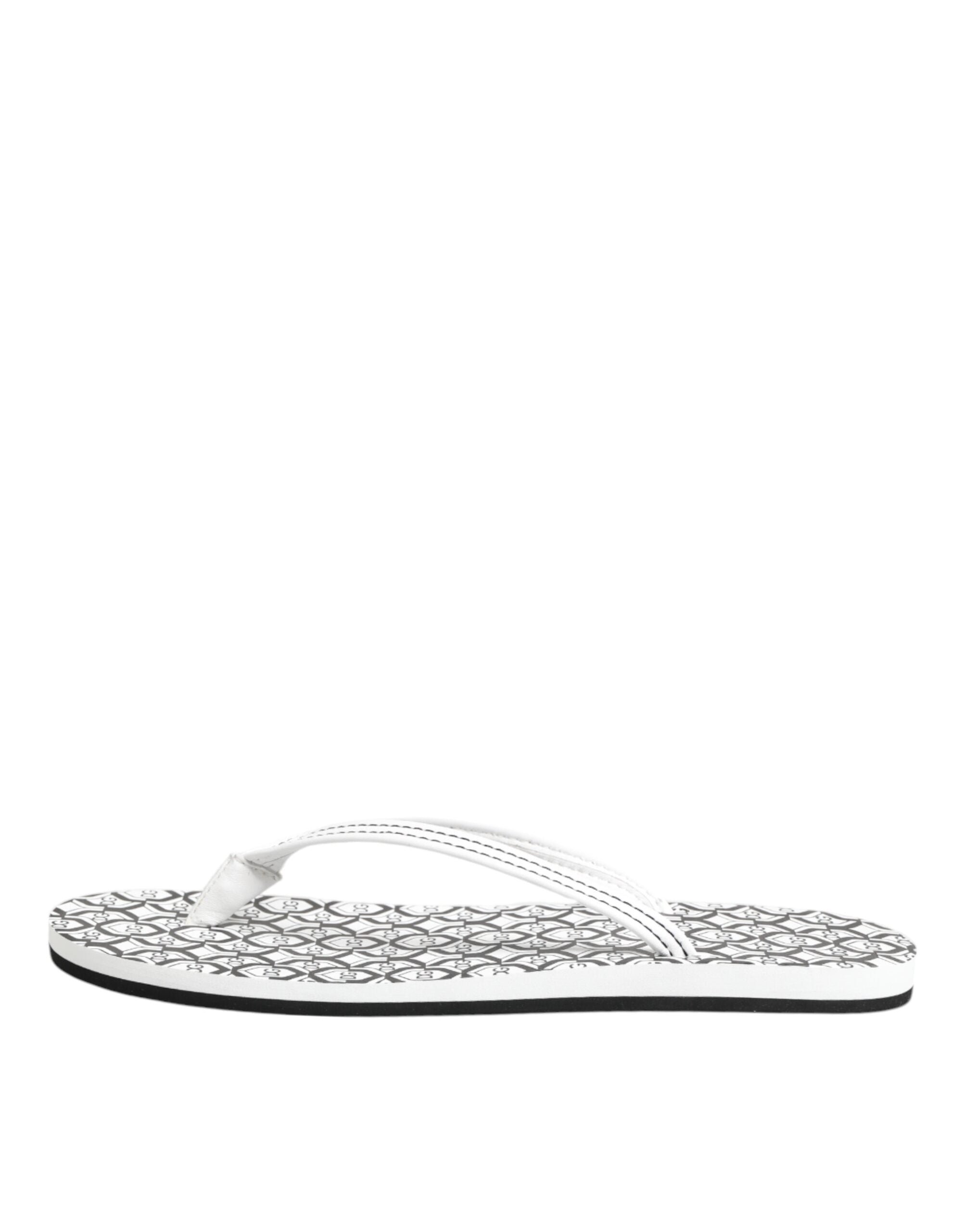Black White Logo Beachwear Flats Slipper Shoes - ventzia
