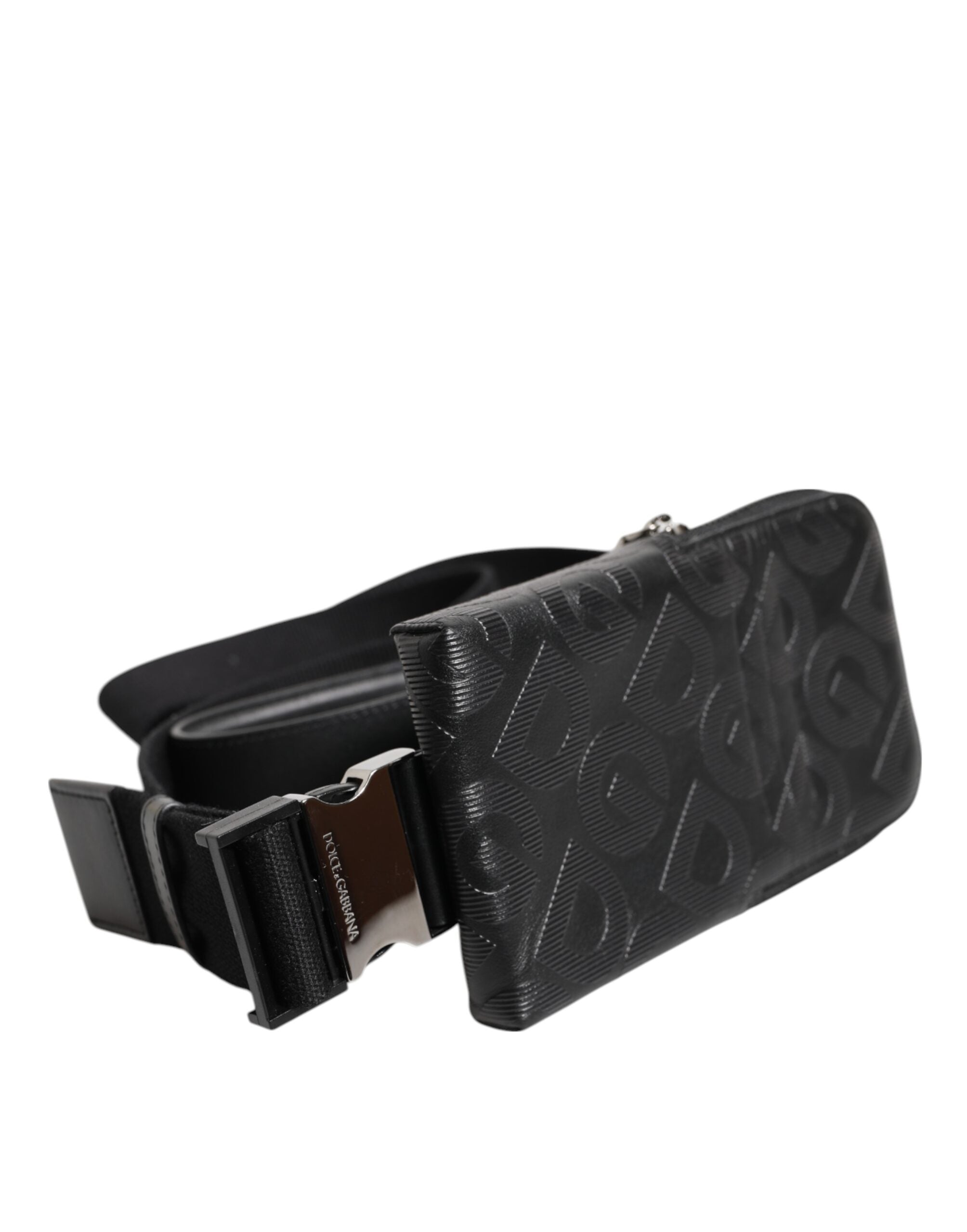Gray DG Logo Mania Purse Phone Belt Waist Men Borse Bag - ventzia