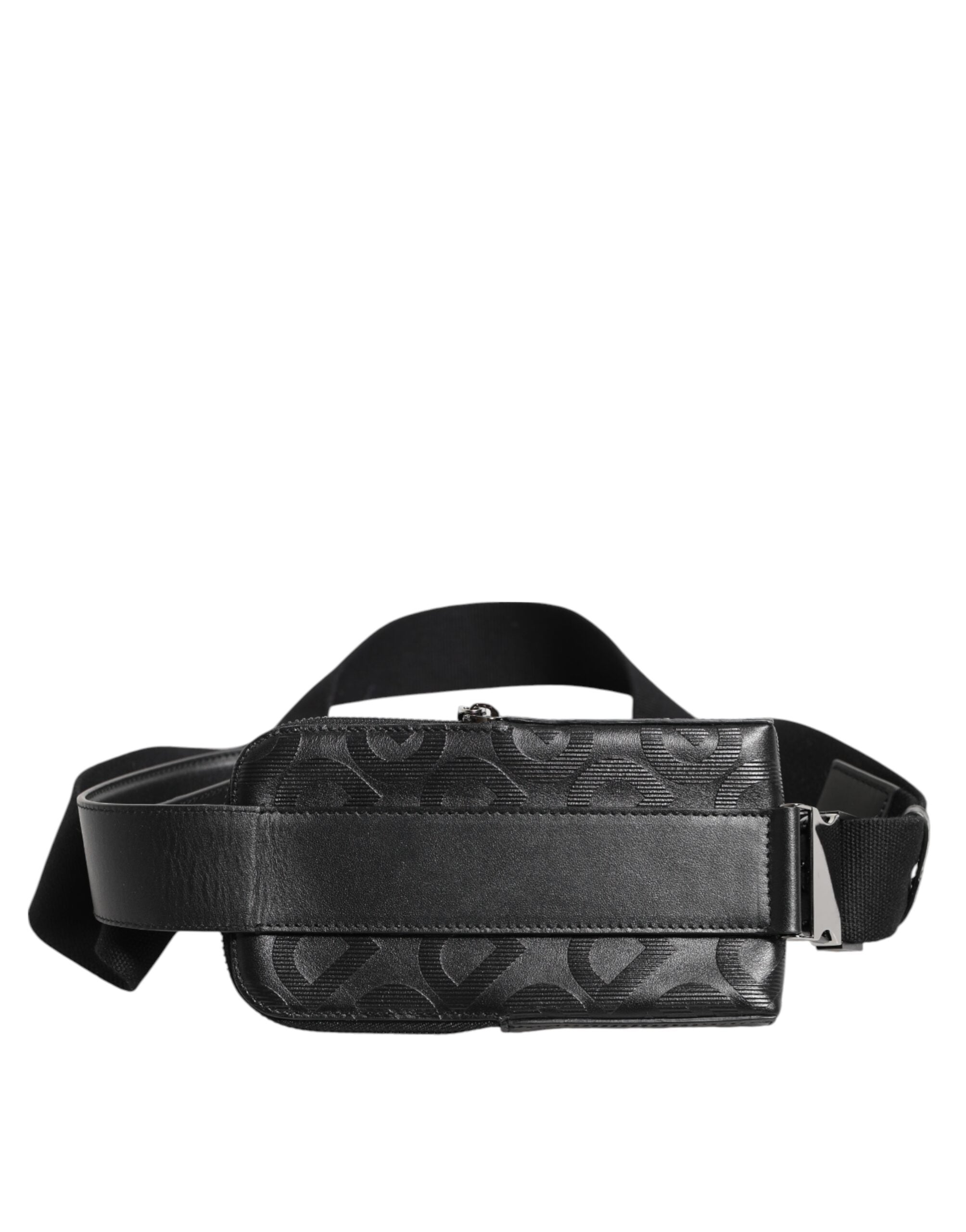 Gray DG Logo Mania Purse Phone Belt Waist Men Borse Bag - ventzia