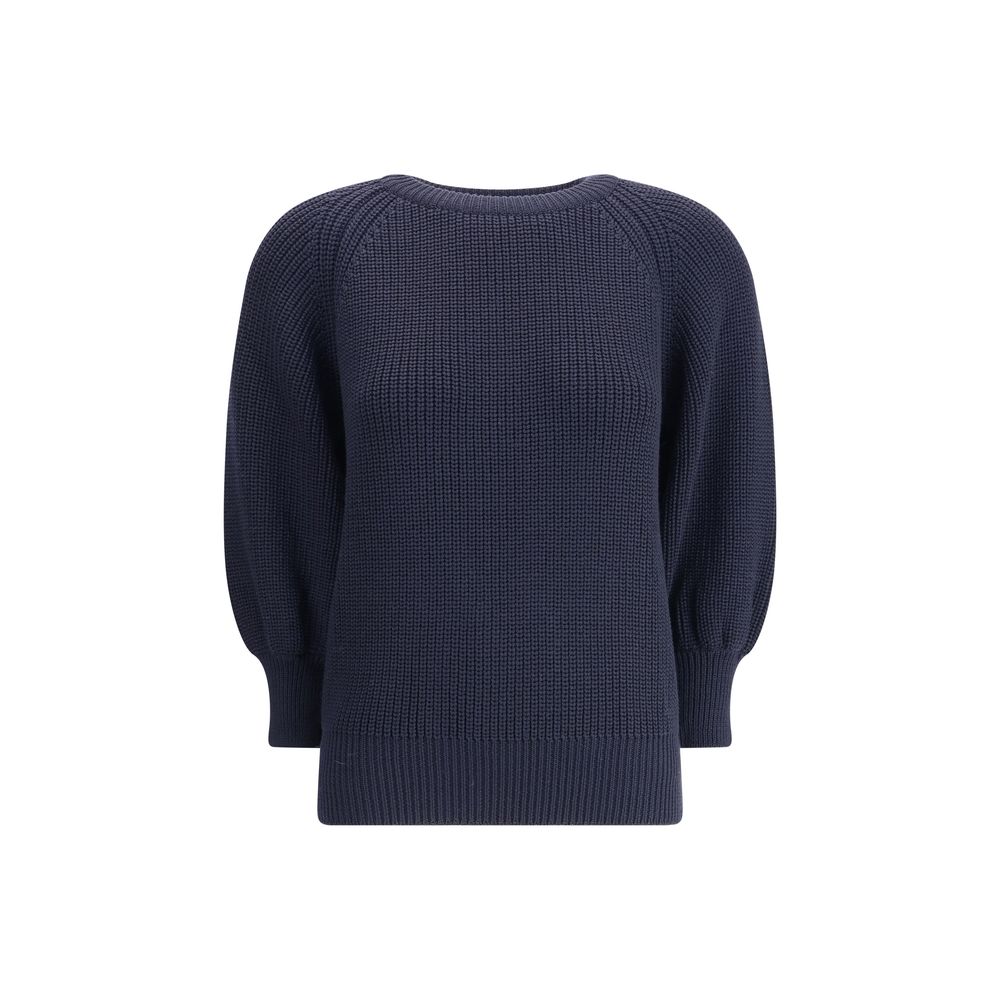 Blue Merino Wool Sweater - ventzia