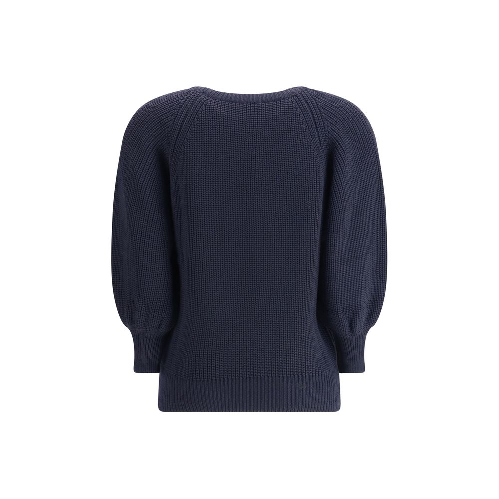 Blue Merino Wool Sweater - ventzia