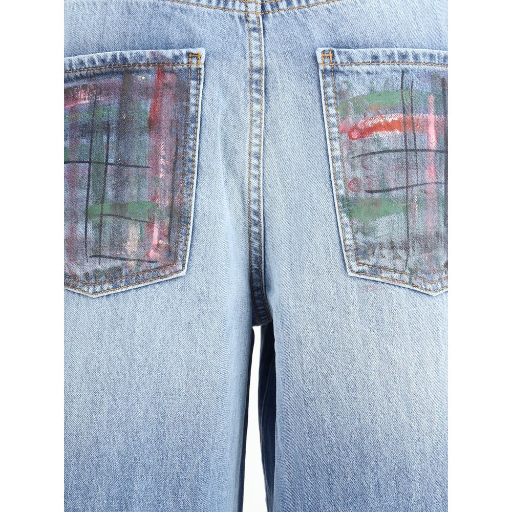 Blue Cotton Jeans Denim - ventzia